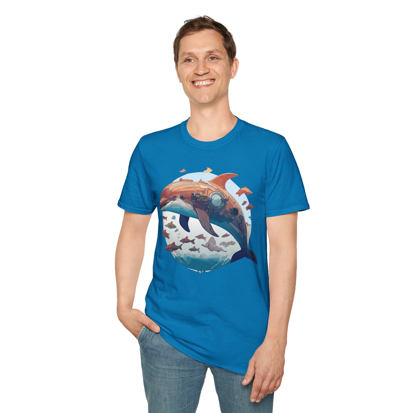 Dolphin Shirts, Shirt with Dolphin, Fish Tee Shirt, Animal Shirt