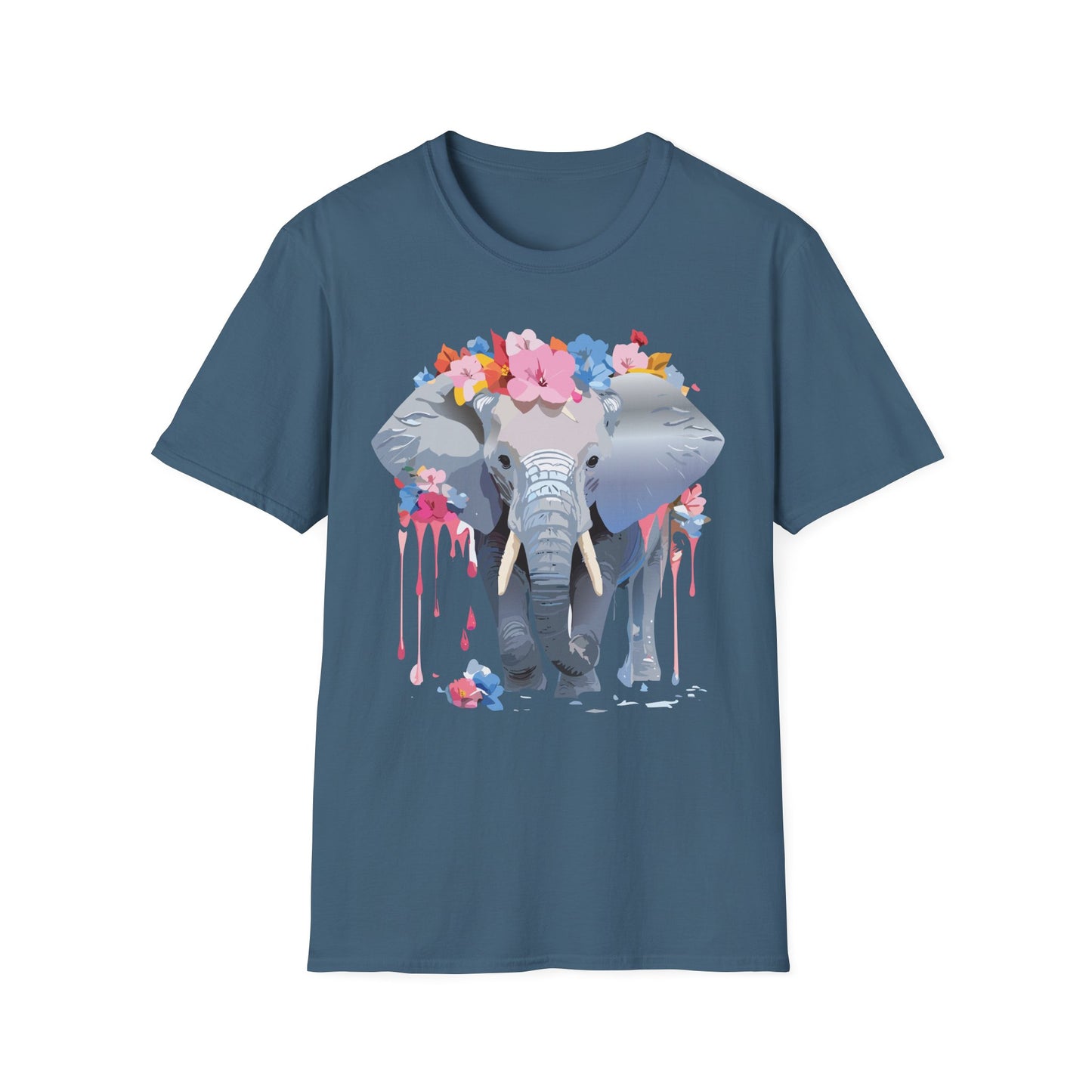 Elephant Shirt, T Shirt with Elephant, Elephant on T Shirt, T Shirt with Animation, Animals Tee Shirt