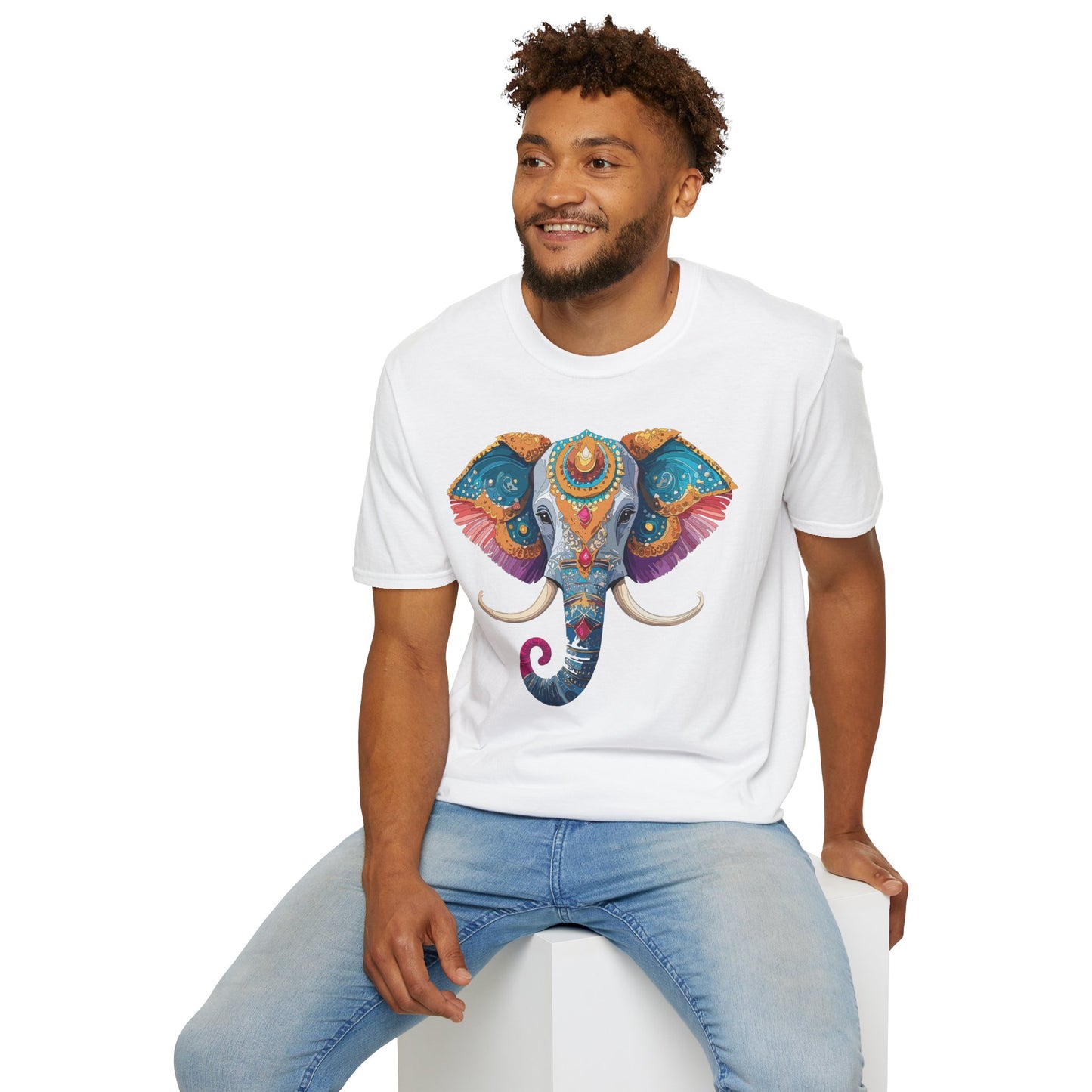 Elephant Shirt, T Shirt with Elephant, Elephant on T Shirt, T Shirt with Animation, Animals Tee Shirt