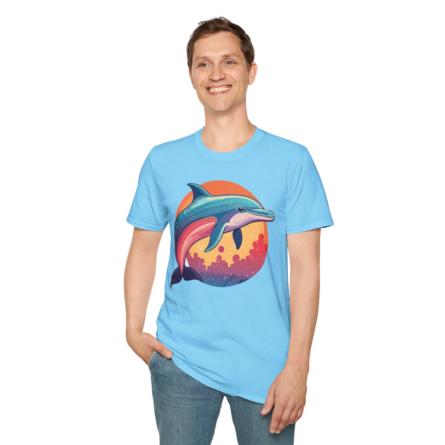 Dolphin Shirts, Shirt with Dolphin, Fish Tee Shirt, Animal Shirt