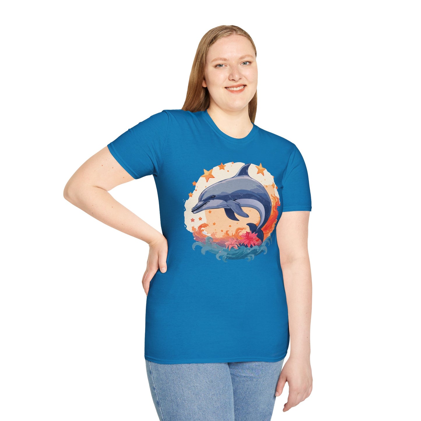 Dolphin Shirts, Shirt with Dolphin, Fish Tee Shirt, Animal Shirt