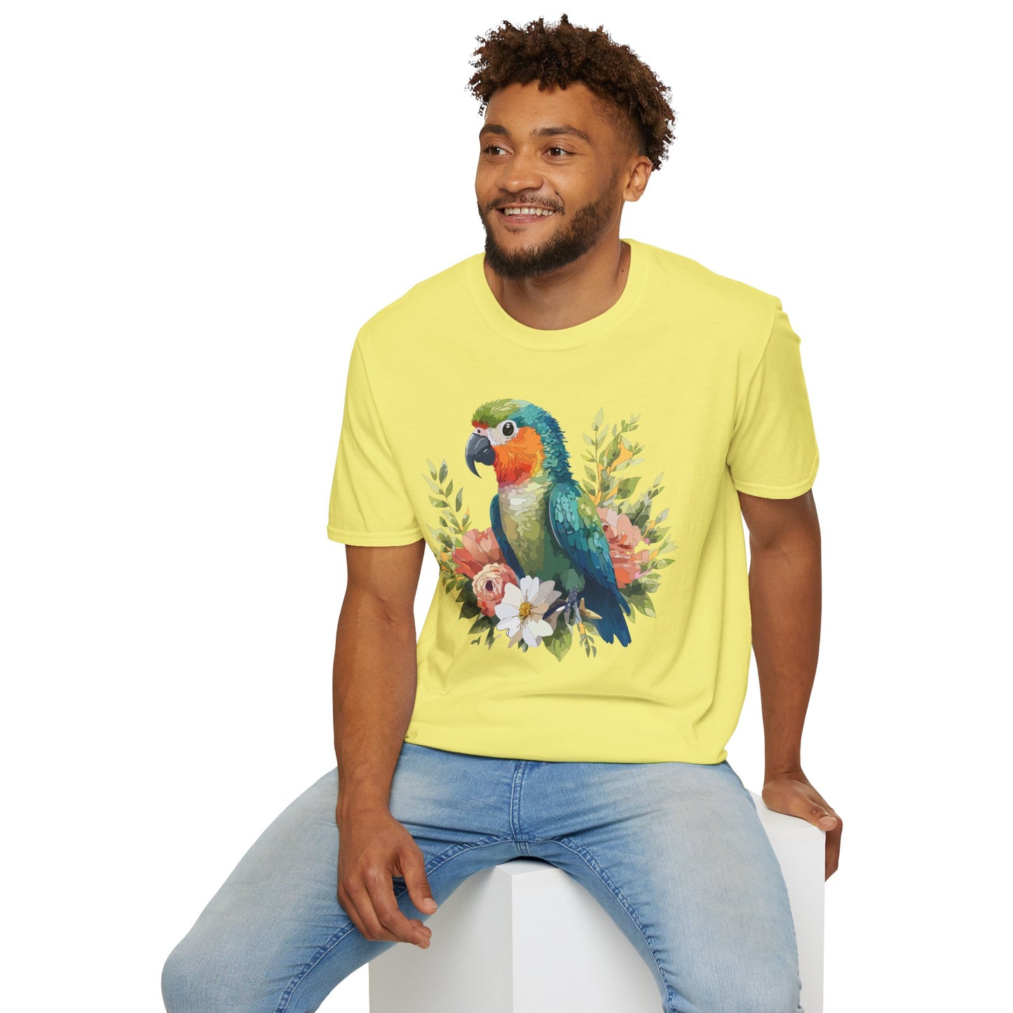 Bird T-Shirt, Floral Bird T Shirt, Shirt with Bird, Shirt with Animal