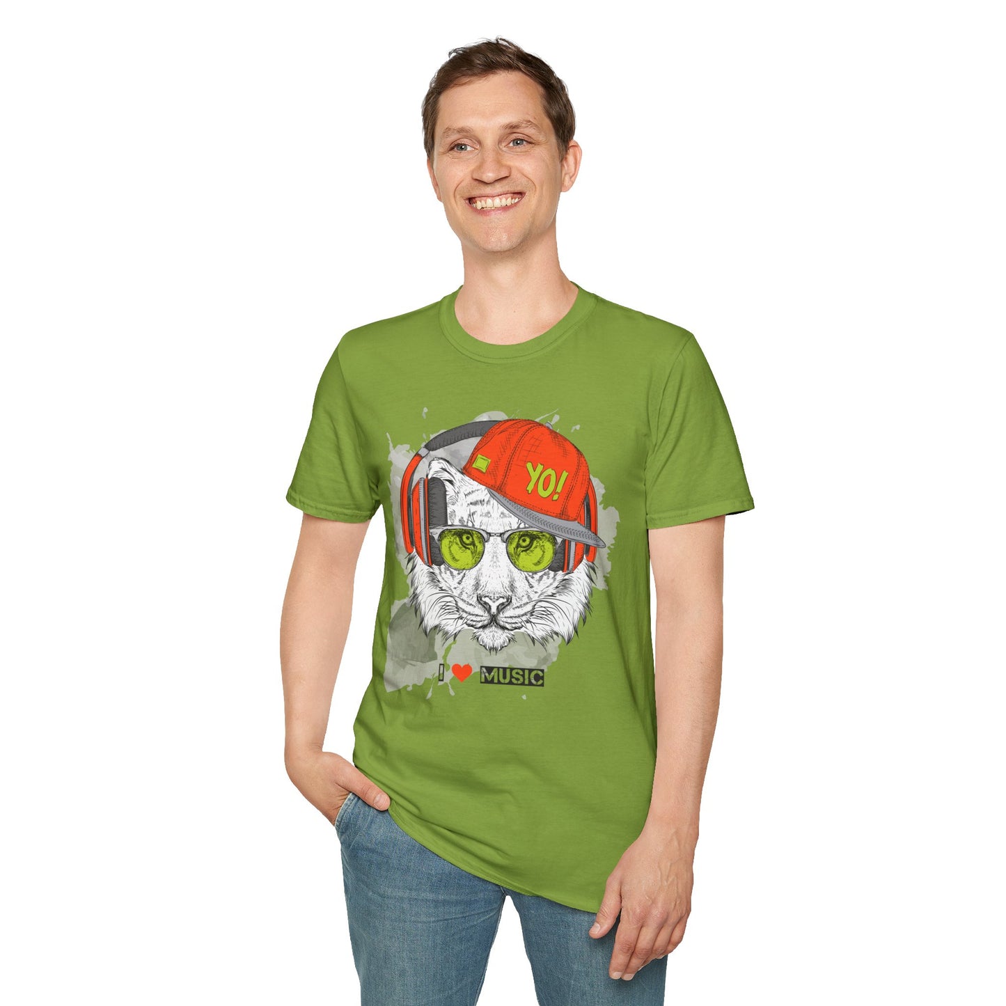 I love Music Animals Shirts, Shirt with Animals, Animals with Headphones Shirt