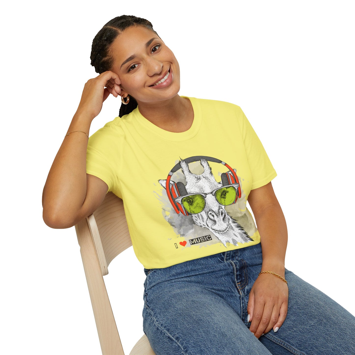 I love Music Animals Shirts, Shirt with Animals, Animals with Headphones Shirt