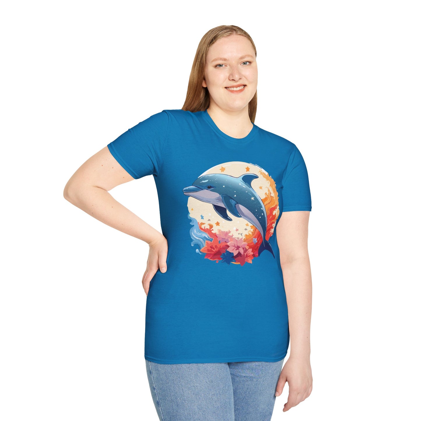 Dolphin Shirts, Shirt with Dolphin, Fish Tee Shirt, Animal Shirt