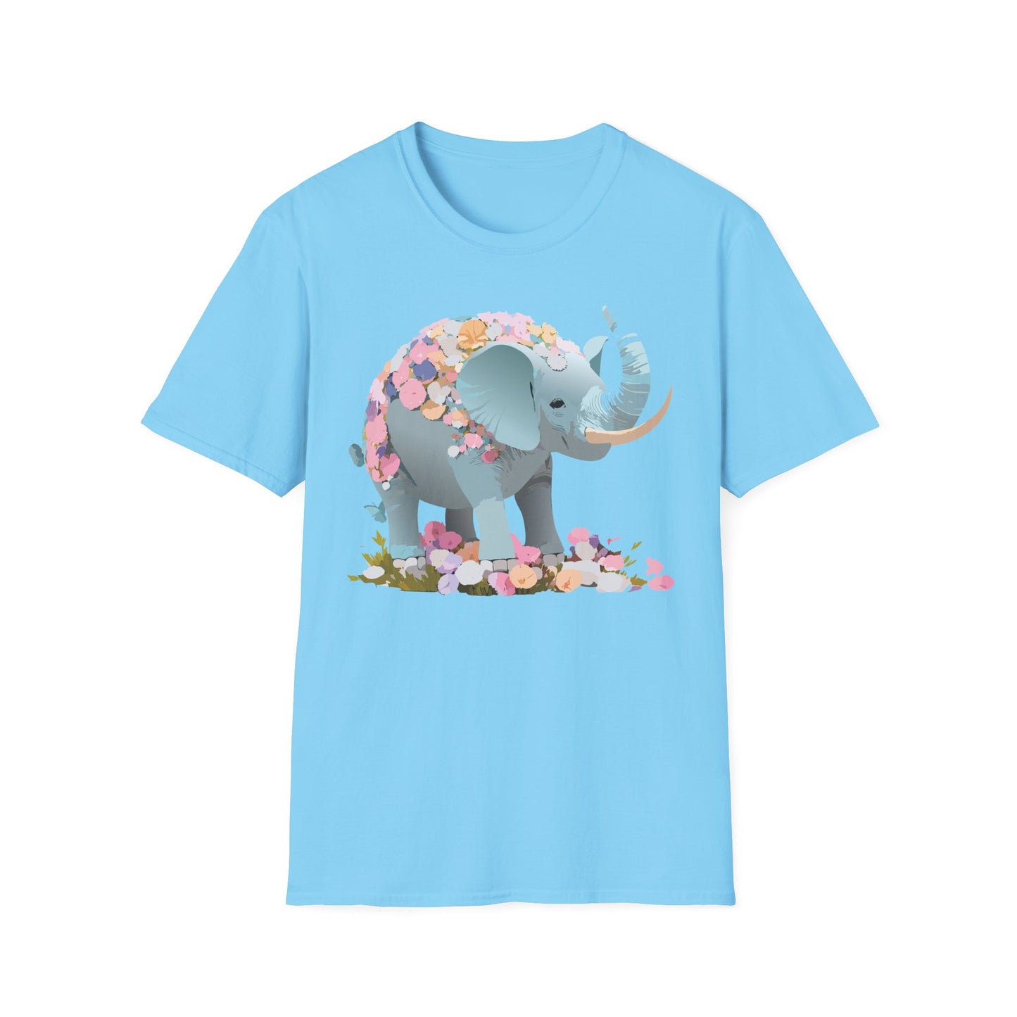 Elephant Shirt, T Shirt with Elephant, Elephant on T Shirt, T Shirt with Animation, Animals Tee Shirt