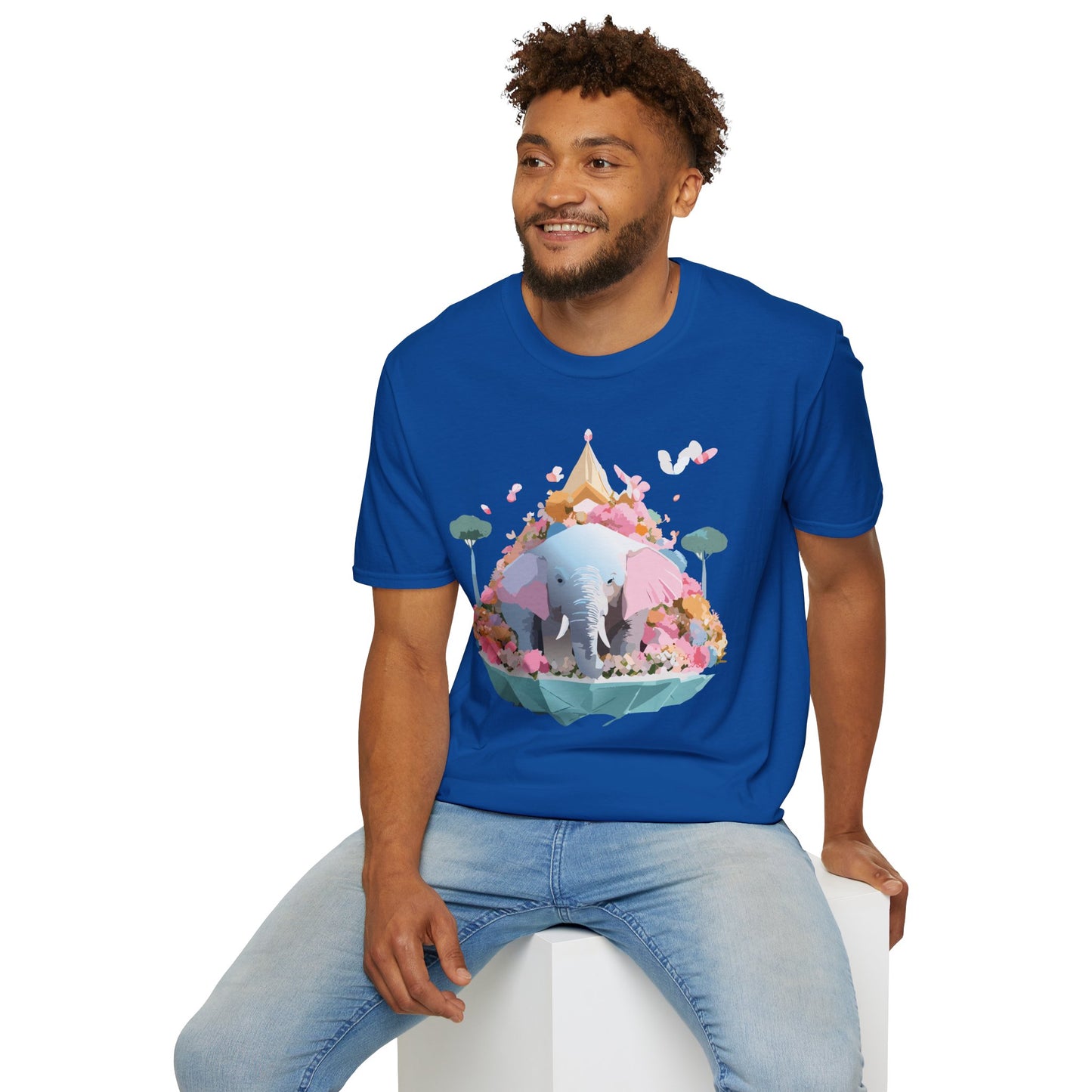 Elephant Shirt, T Shirt with Elephant, Elephant on T Shirt, T Shirt with Animation, Animals Tee Shirt