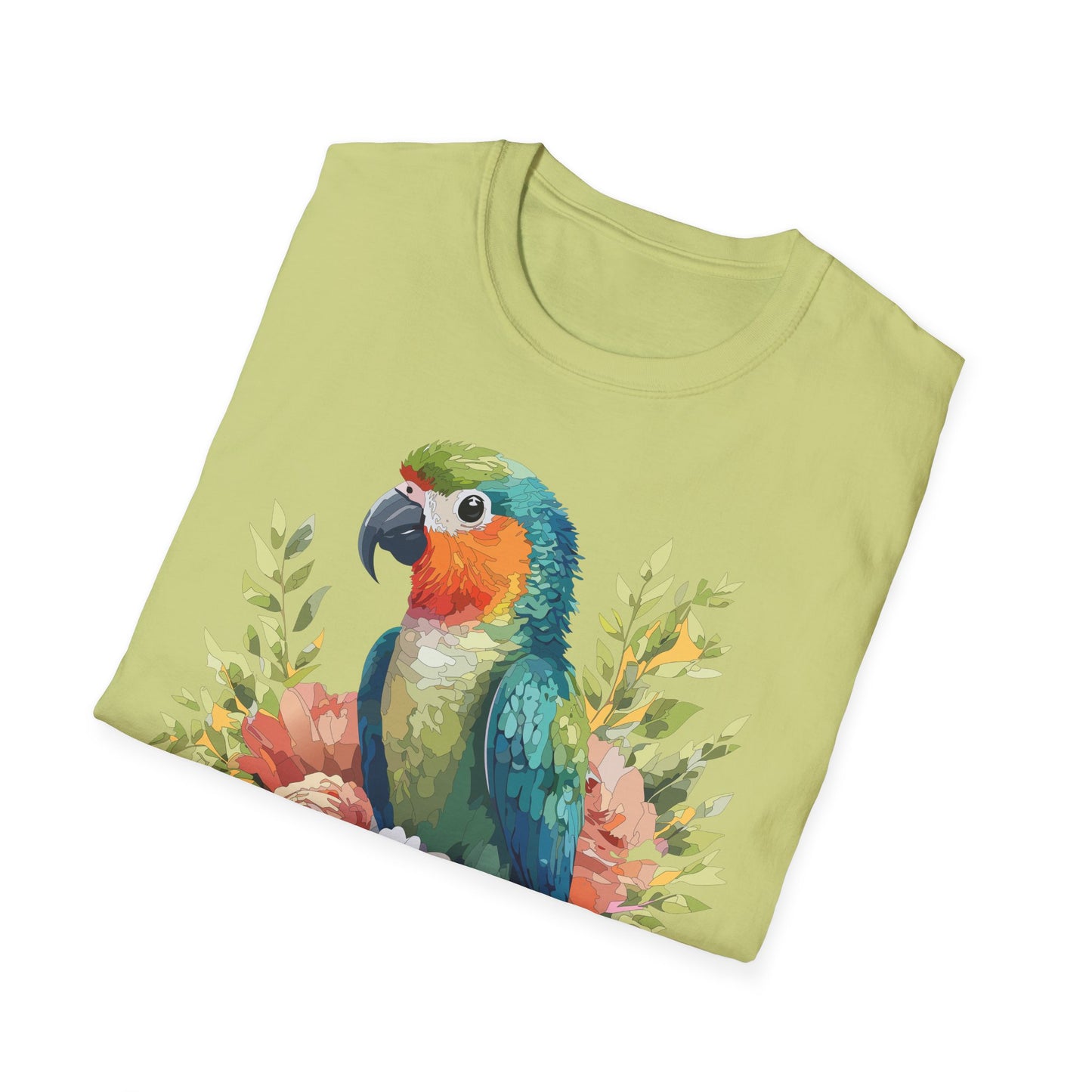 Bird T-Shirt, Floral Bird T Shirt, Shirt with Bird, Shirt with Animal