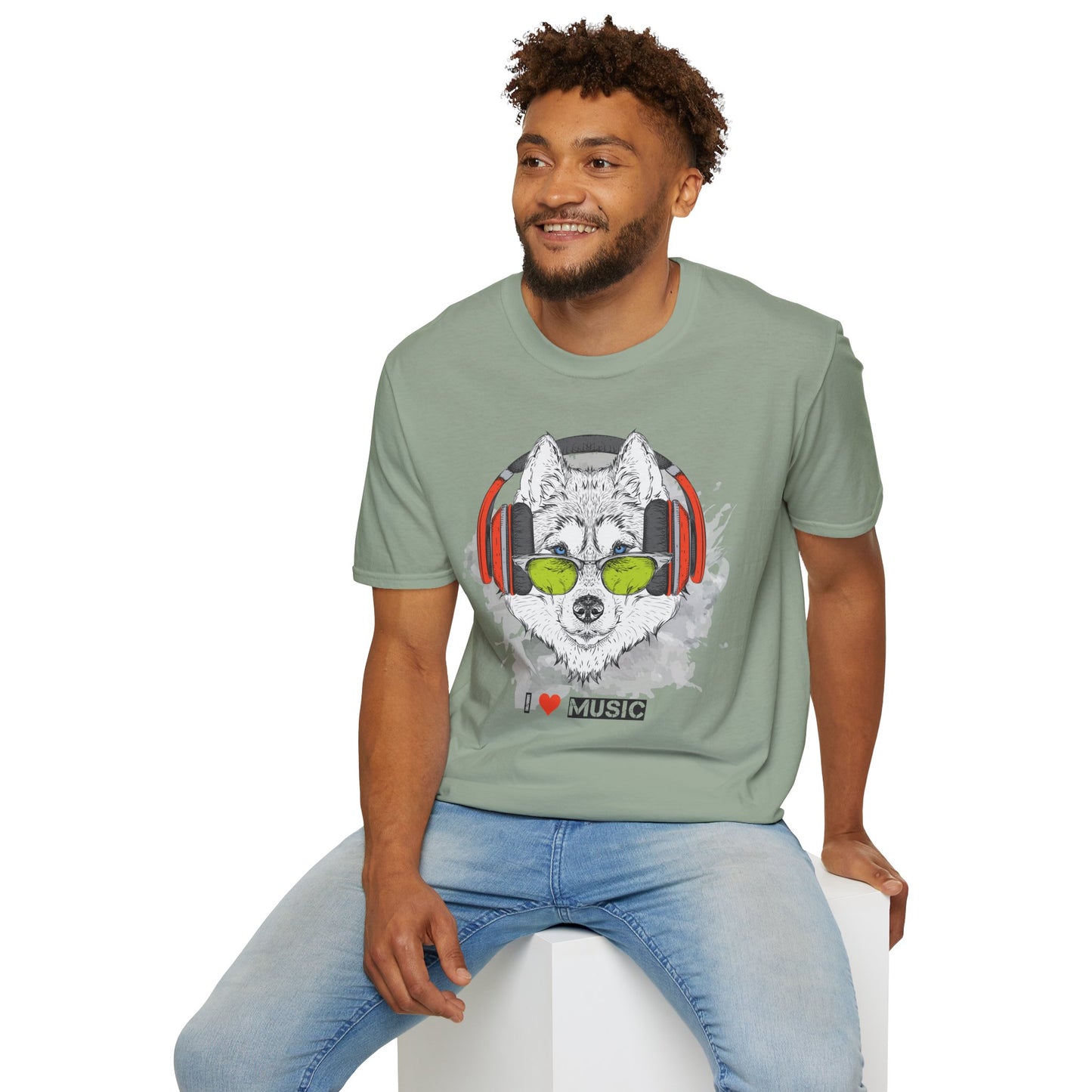 I love Music Animals Shirts, Shirt with Animals, Animals with Headphones Shirt