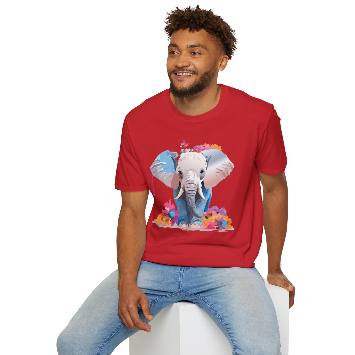 Elephant Shirt, T Shirt with Elephant, Elephant on T Shirt, T Shirt with Animation, Animals Tee Shirt