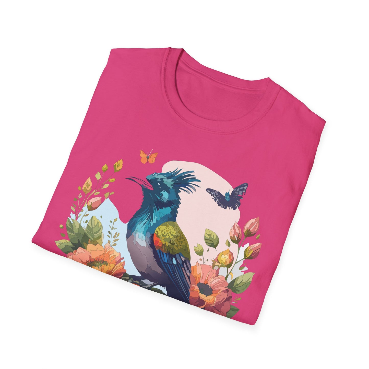 Bird T-Shirt, Floral Bird T Shirt, Shirt with Bird, Shirt with Animal