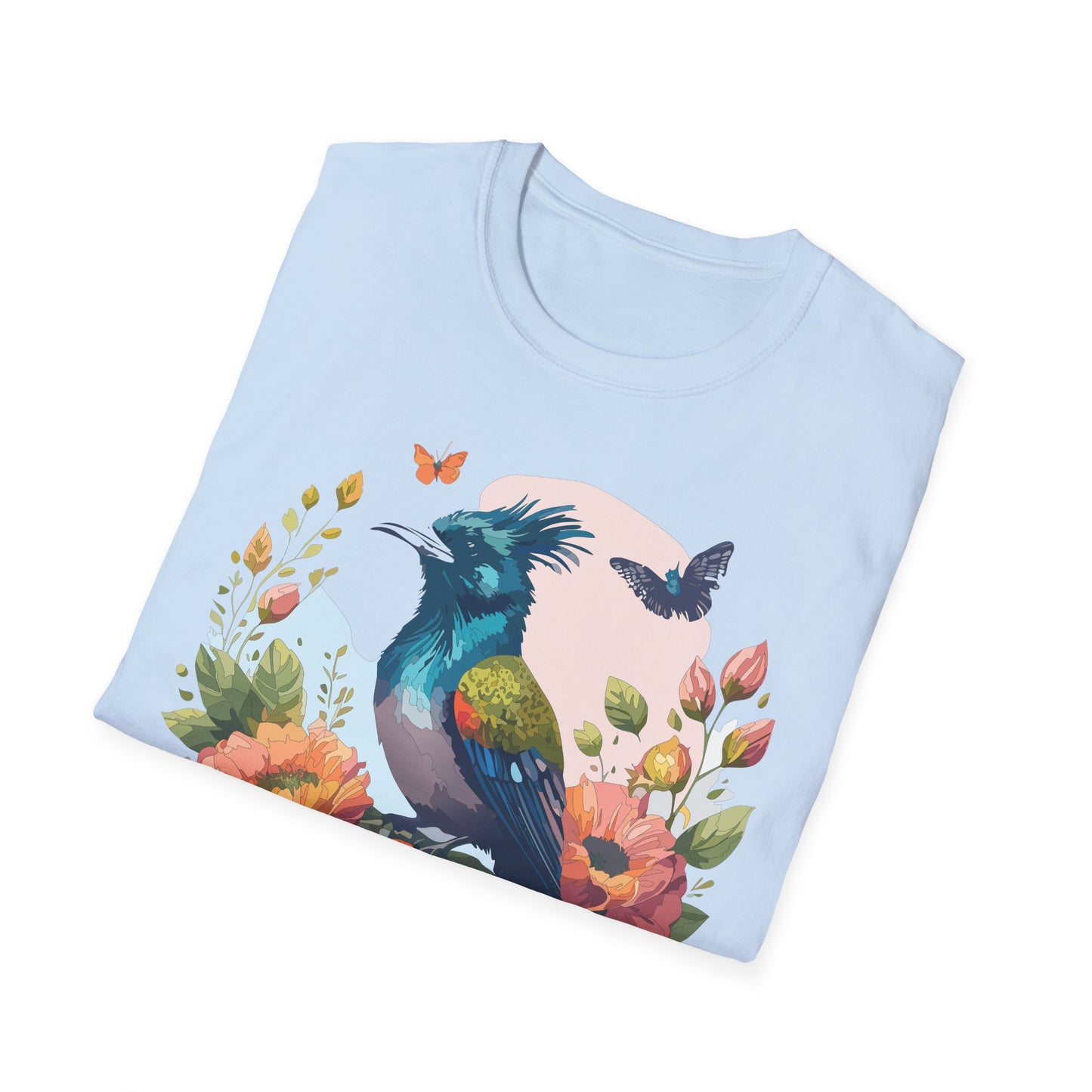 Bird T-Shirt, Floral Bird T Shirt, Shirt with Bird, Shirt with Animal