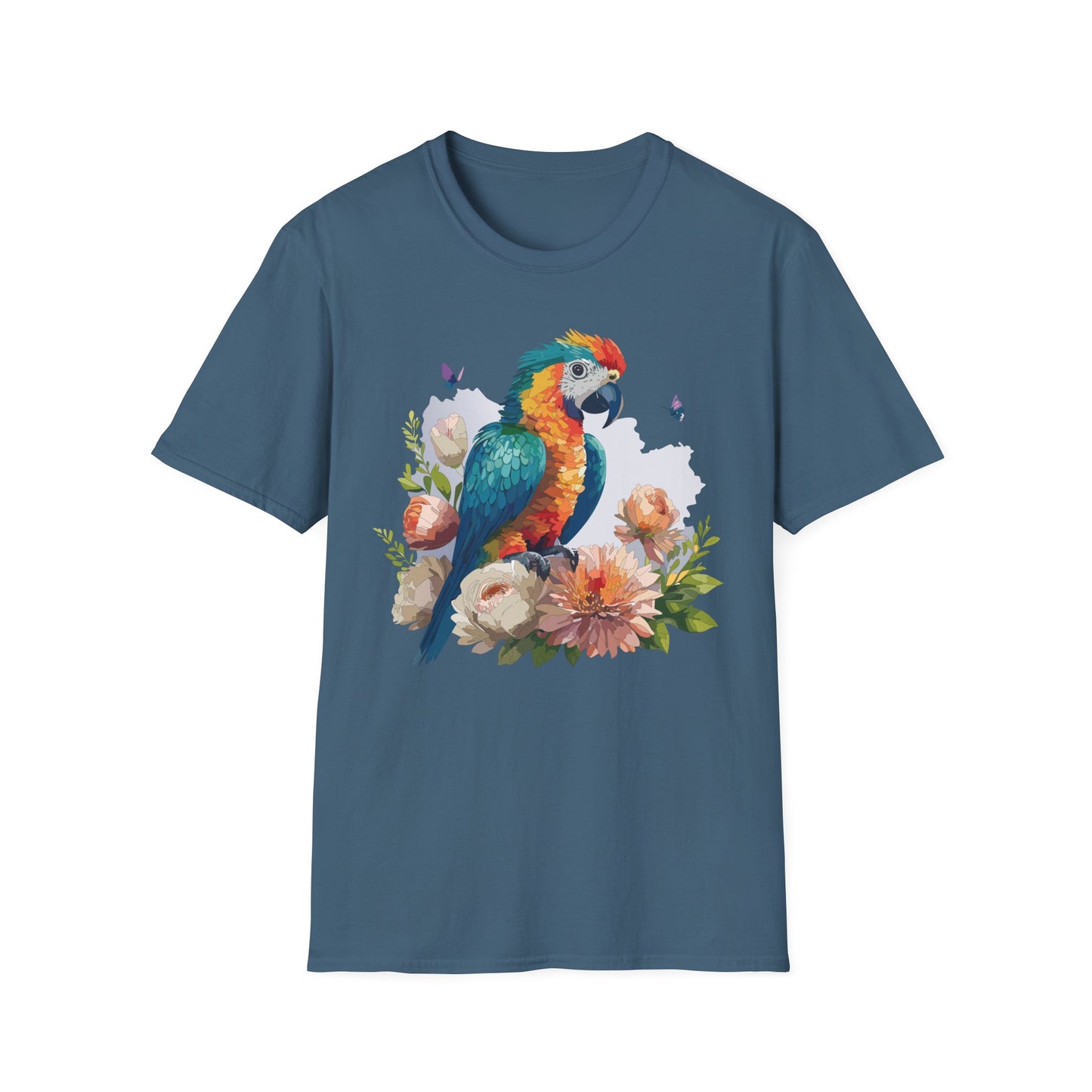 Bird T-Shirt, Floral Bird T Shirt, Shirt with Bird, Shirt with Animal