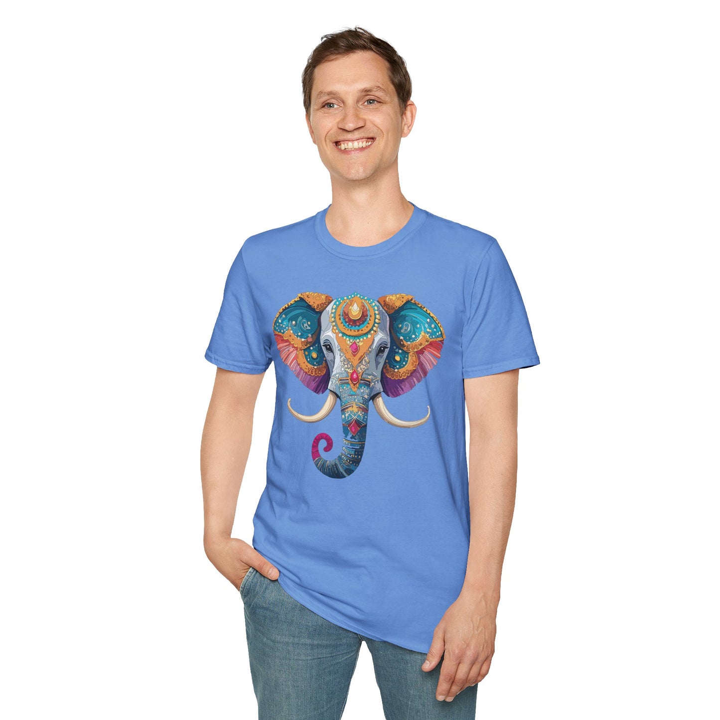 Elephant Shirt, T Shirt with Elephant, Elephant on T Shirt, T Shirt with Animation, Animals Tee Shirt