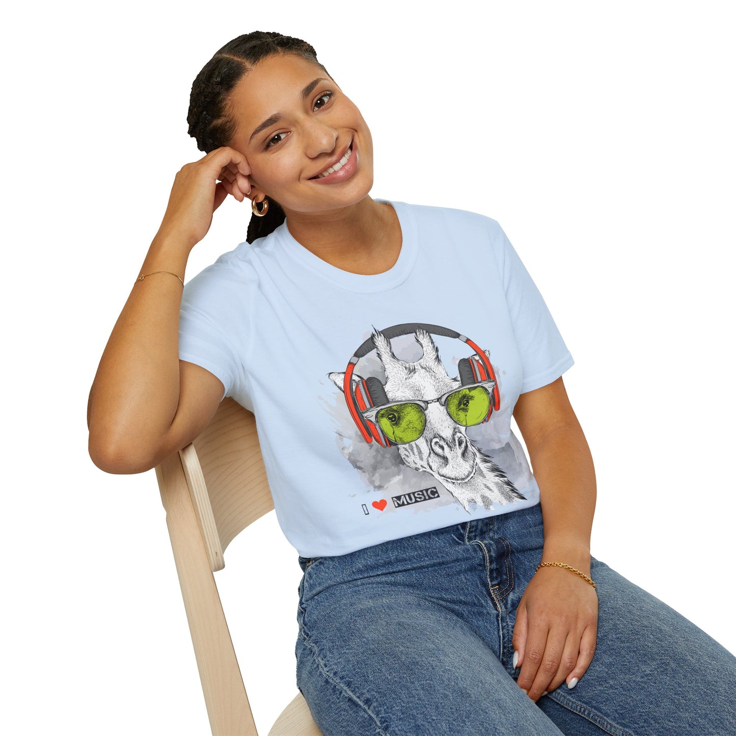 I love Music Animals Shirts, Shirt with Animals, Animals with Headphones Shirt