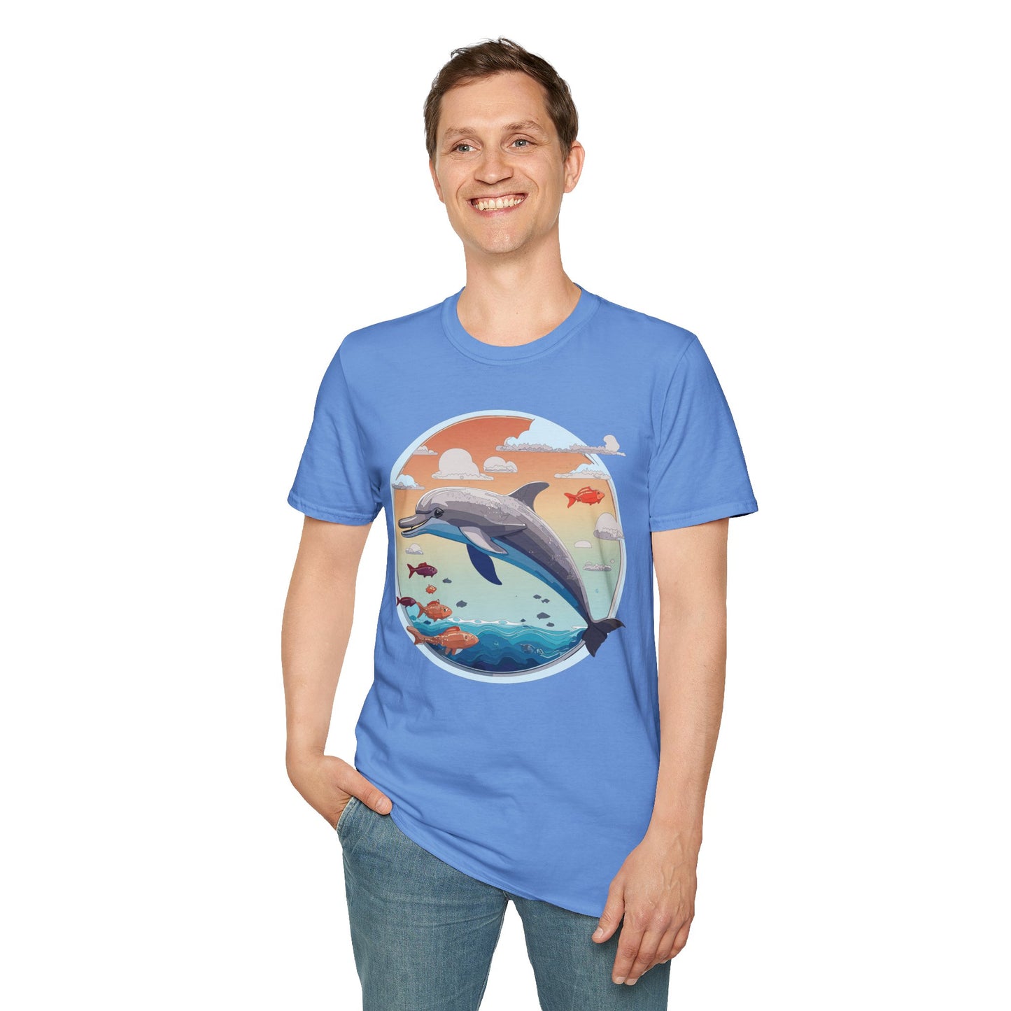 Dolphin Shirts, Shirt with Dolphin, Fish Tee Shirt, Animal Shirt