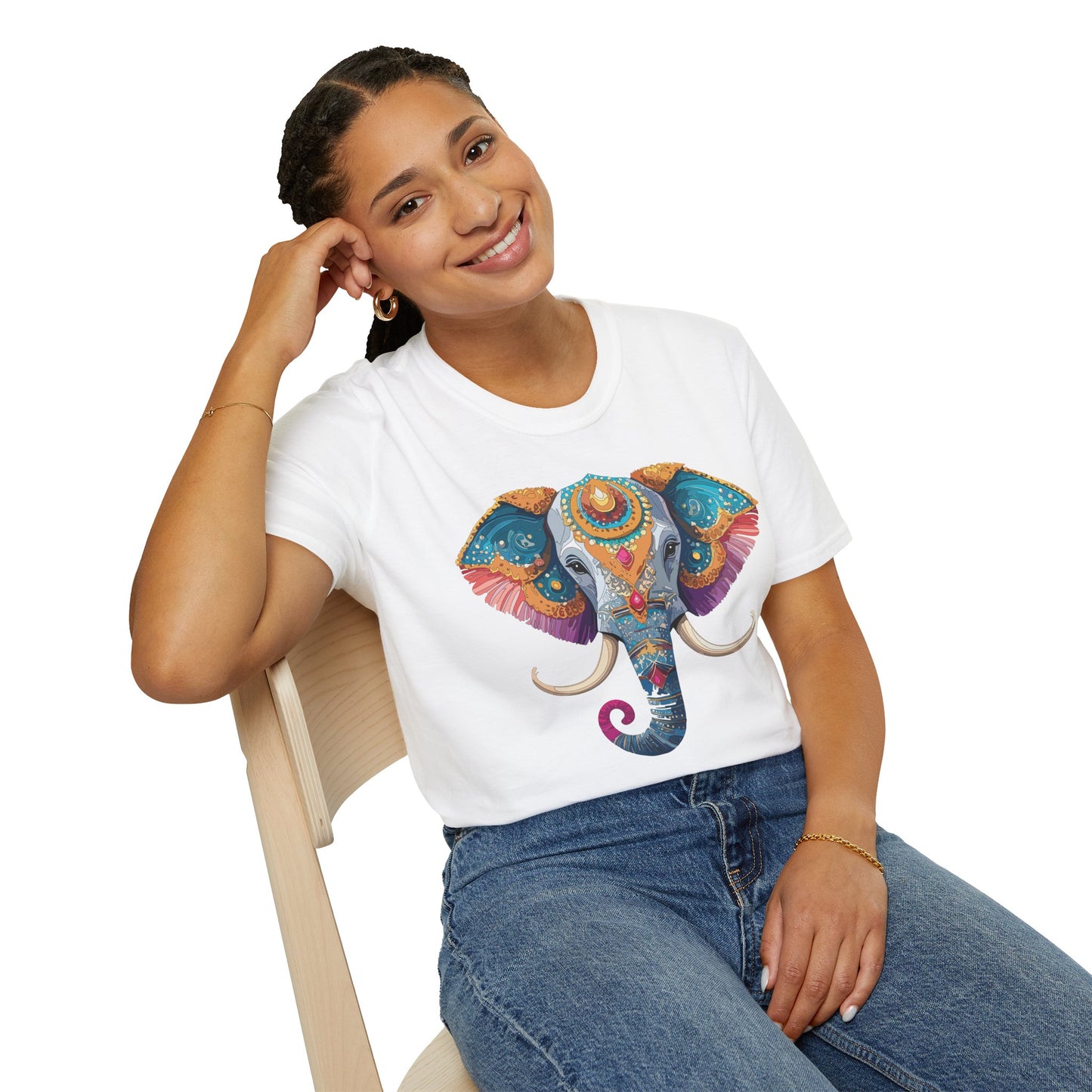 Elephant Shirt, T Shirt with Elephant, Elephant on T Shirt, T Shirt with Animation, Animals Tee Shirt