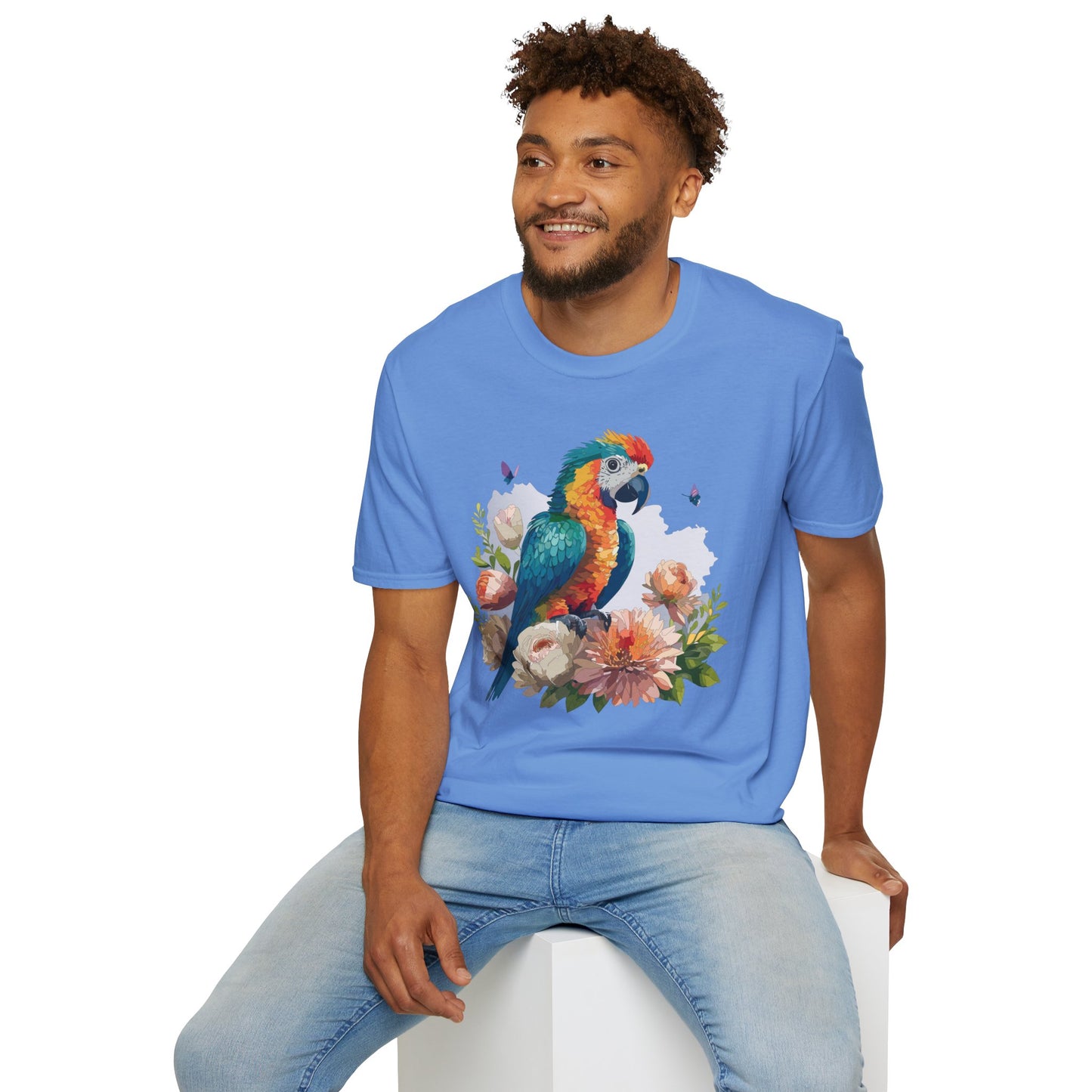 Bird T-Shirt, Floral Bird T Shirt, Shirt with Bird, Shirt with Animal