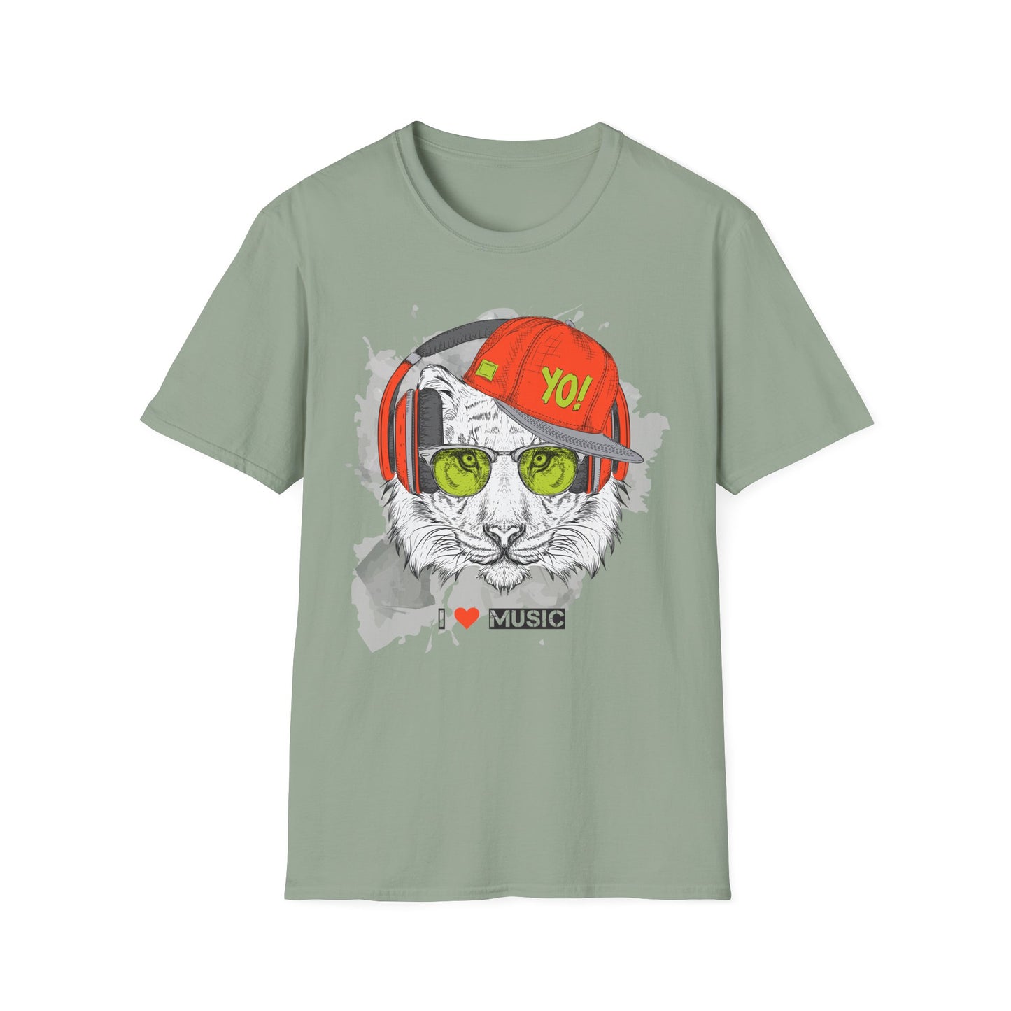 I love Music Animals Shirts, Shirt with Animals, Animals with Headphones Shirt