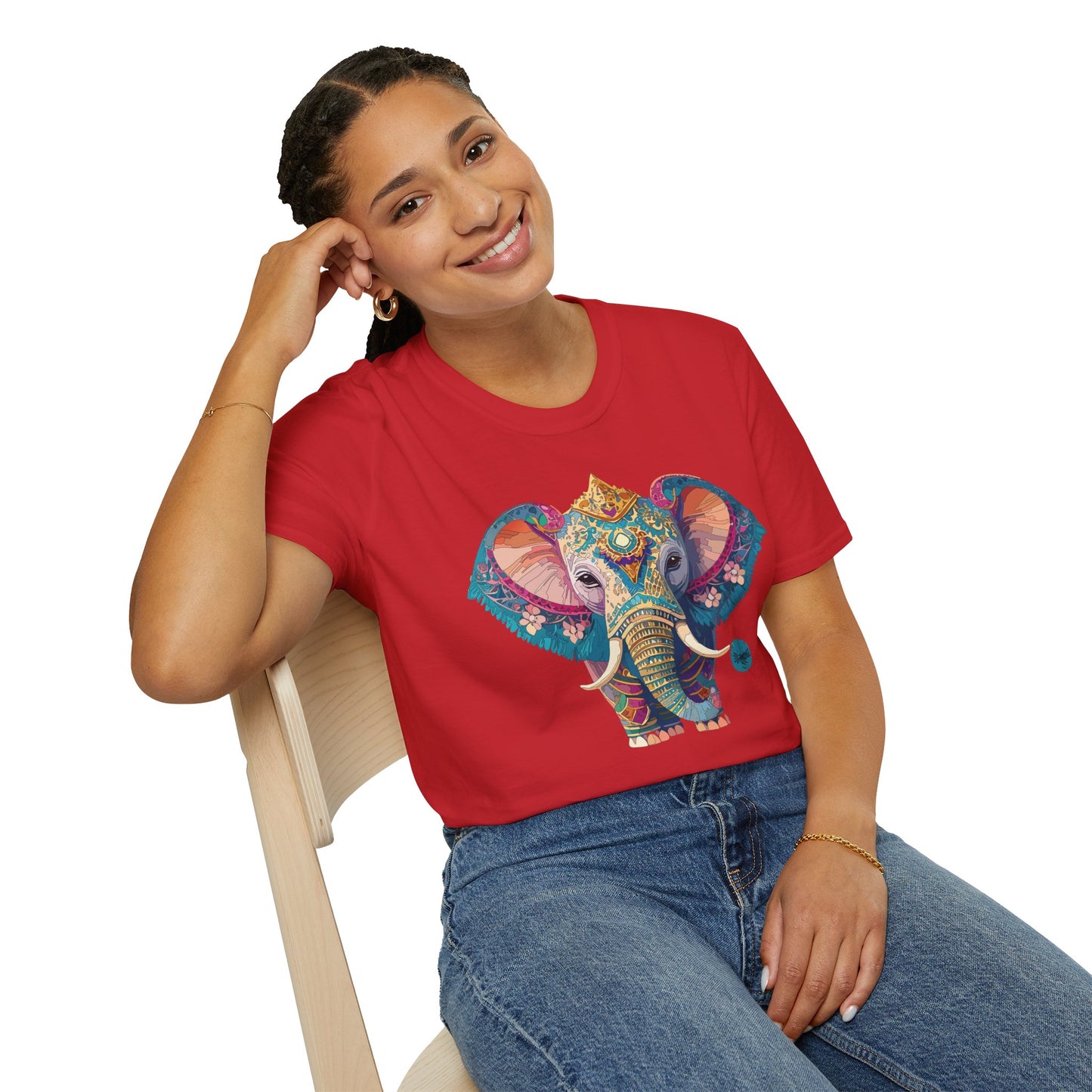 Elephant Shirt, T Shirt with Elephant, Elephant on T Shirt, T Shirt with Animation, Animals Tee Shirt