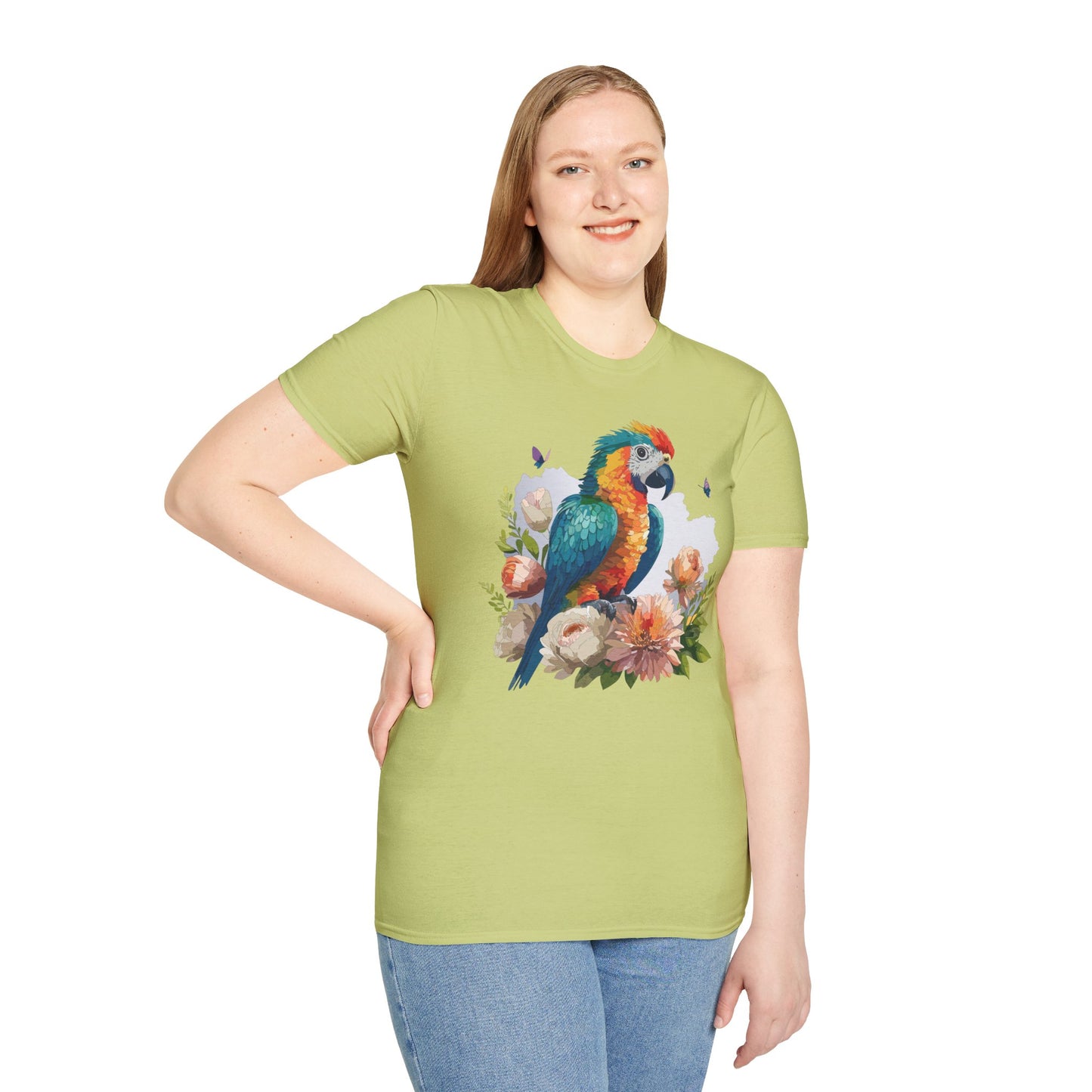 Bird T-Shirt, Floral Bird T Shirt, Shirt with Bird, Shirt with Animal