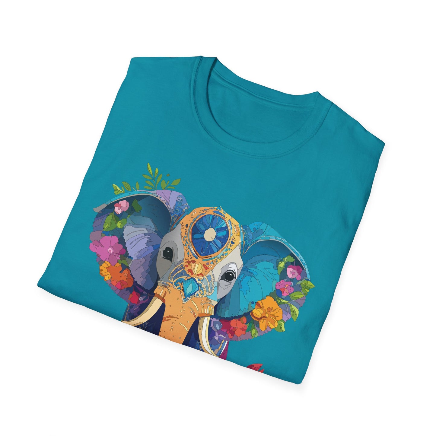 Elephant Shirt, T Shirt with Elephant, Elephant on T Shirt, T Shirt with Animation, Animals Tee Shirt