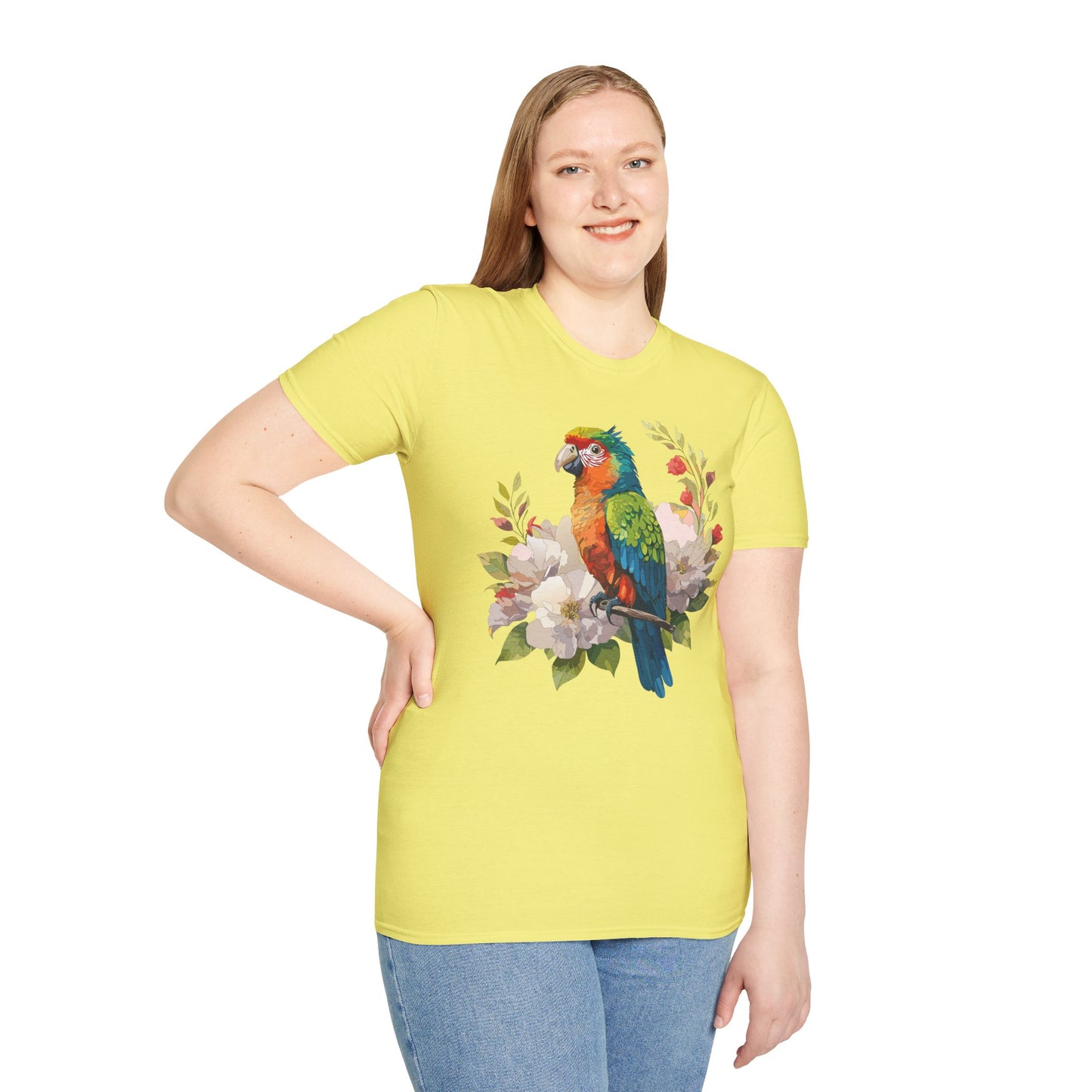Bird T-Shirt, Floral Bird T Shirt, Shirt with Bird, Shirt with Animal