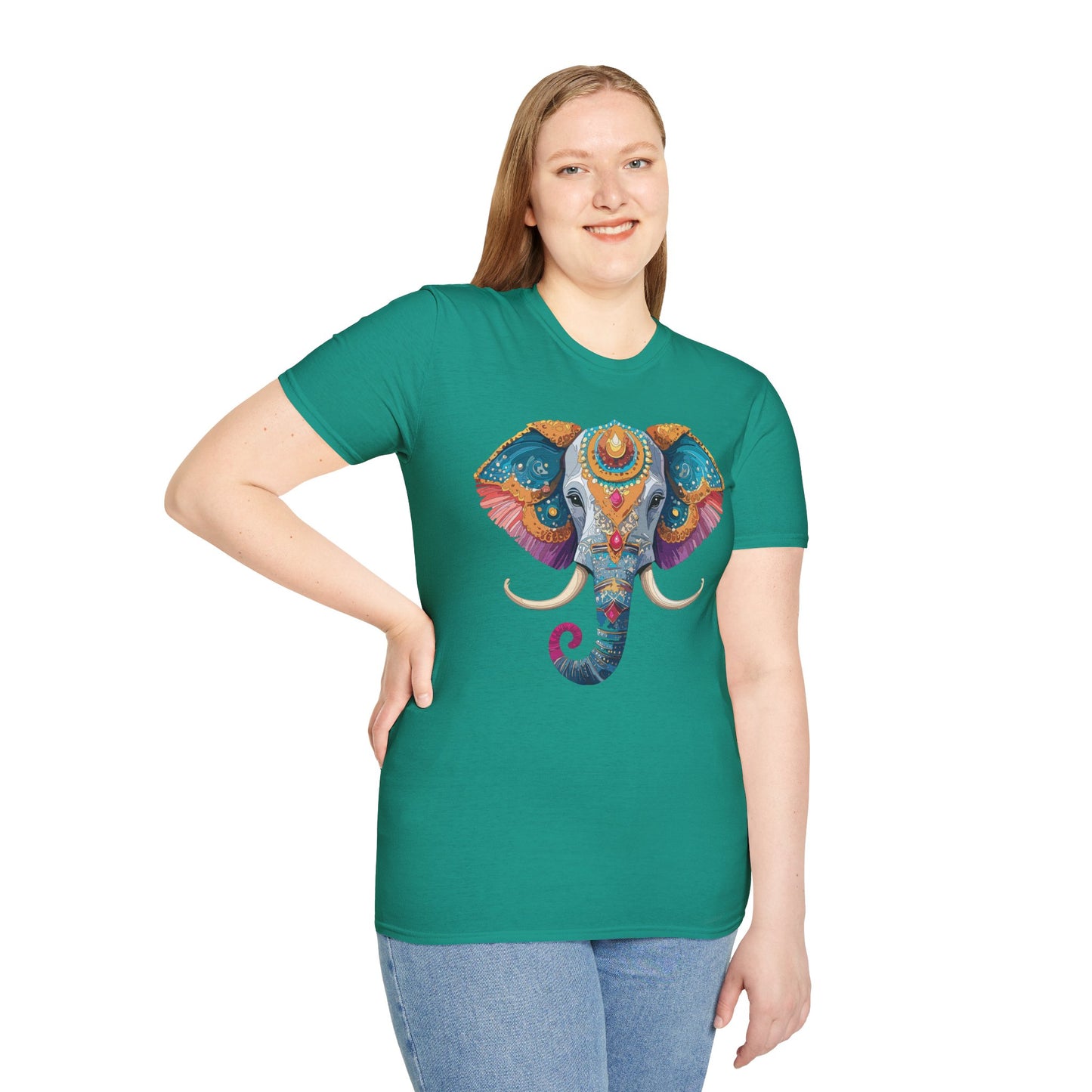 Elephant Shirt, T Shirt with Elephant, Elephant on T Shirt, T Shirt with Animation, Animals Tee Shirt
