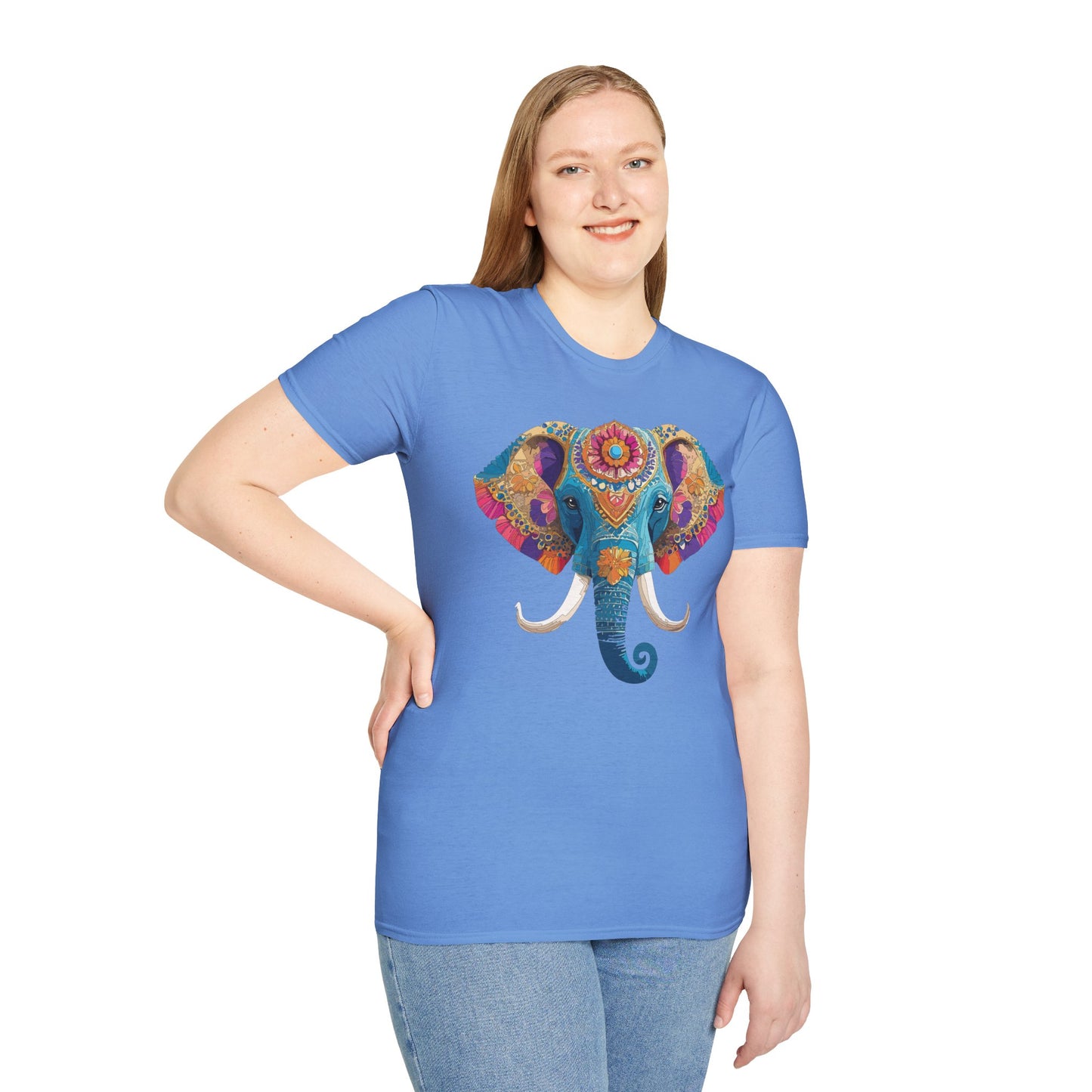 Elephant Shirt, T Shirt with Elephant, Elephant on T Shirt, T Shirt with Animation, Animals Tee Shirt