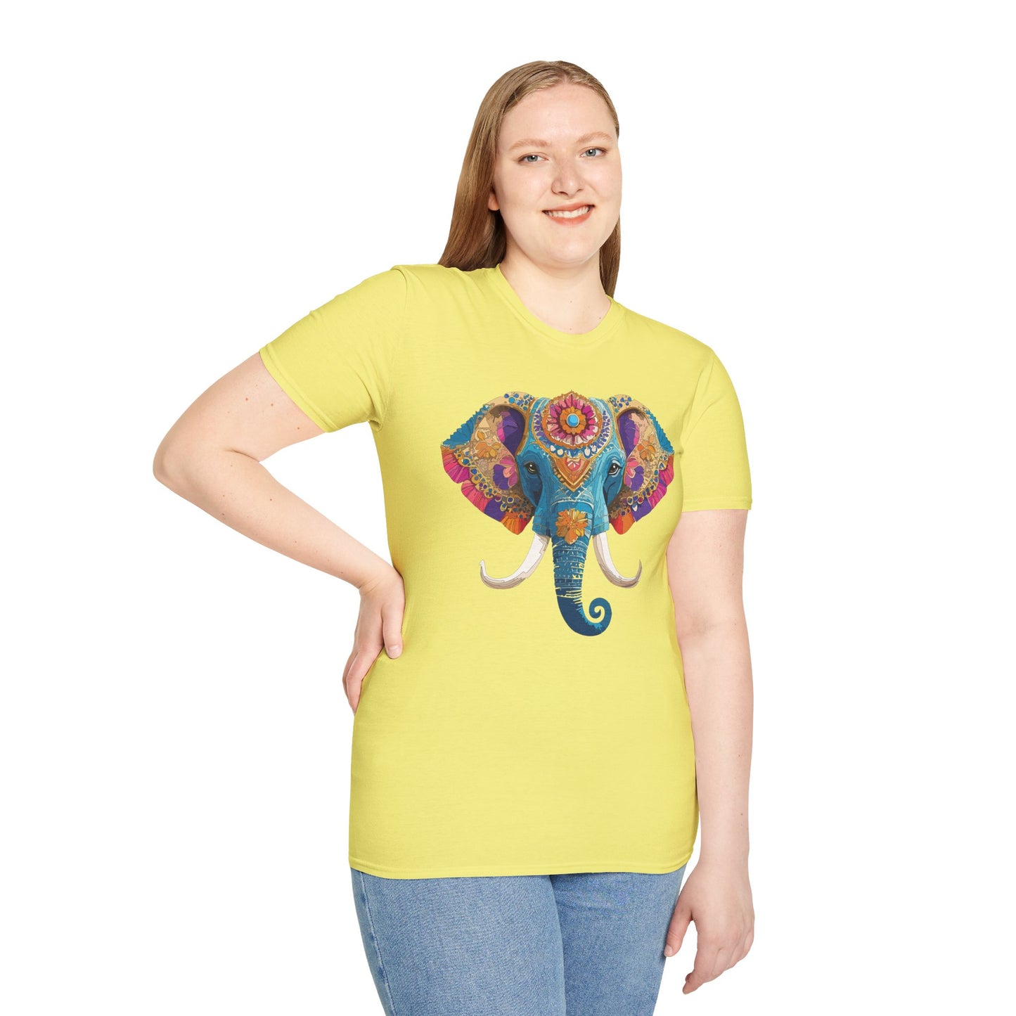 Elephant Shirt, T Shirt with Elephant, Elephant on T Shirt, T Shirt with Animation, Animals Tee Shirt