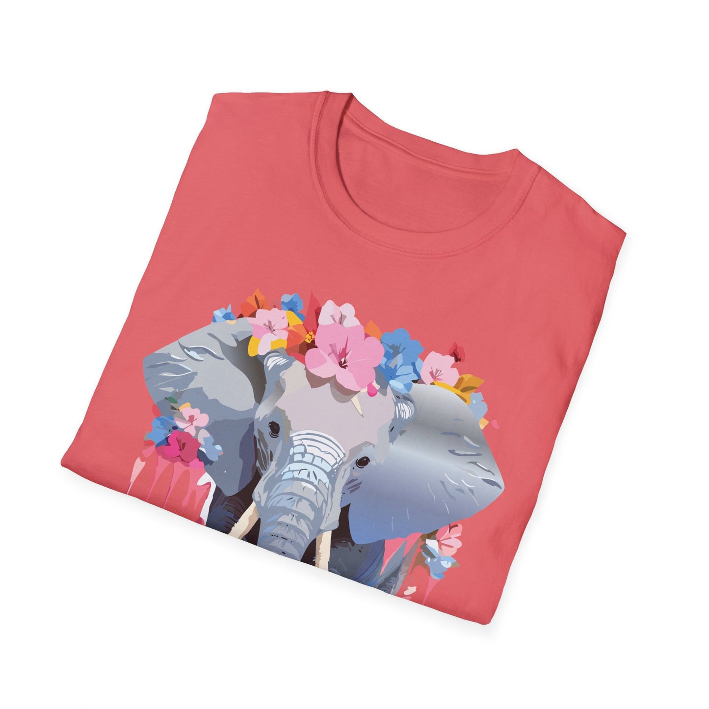 Elephant Shirt, T Shirt with Elephant, Elephant on T Shirt, T Shirt with Animation, Animals Tee Shirt