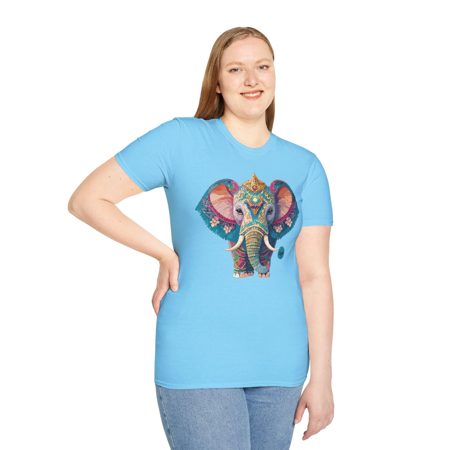 Elephant Shirt, T Shirt with Elephant, Elephant on T Shirt, T Shirt with Animation, Animals Tee Shirt
