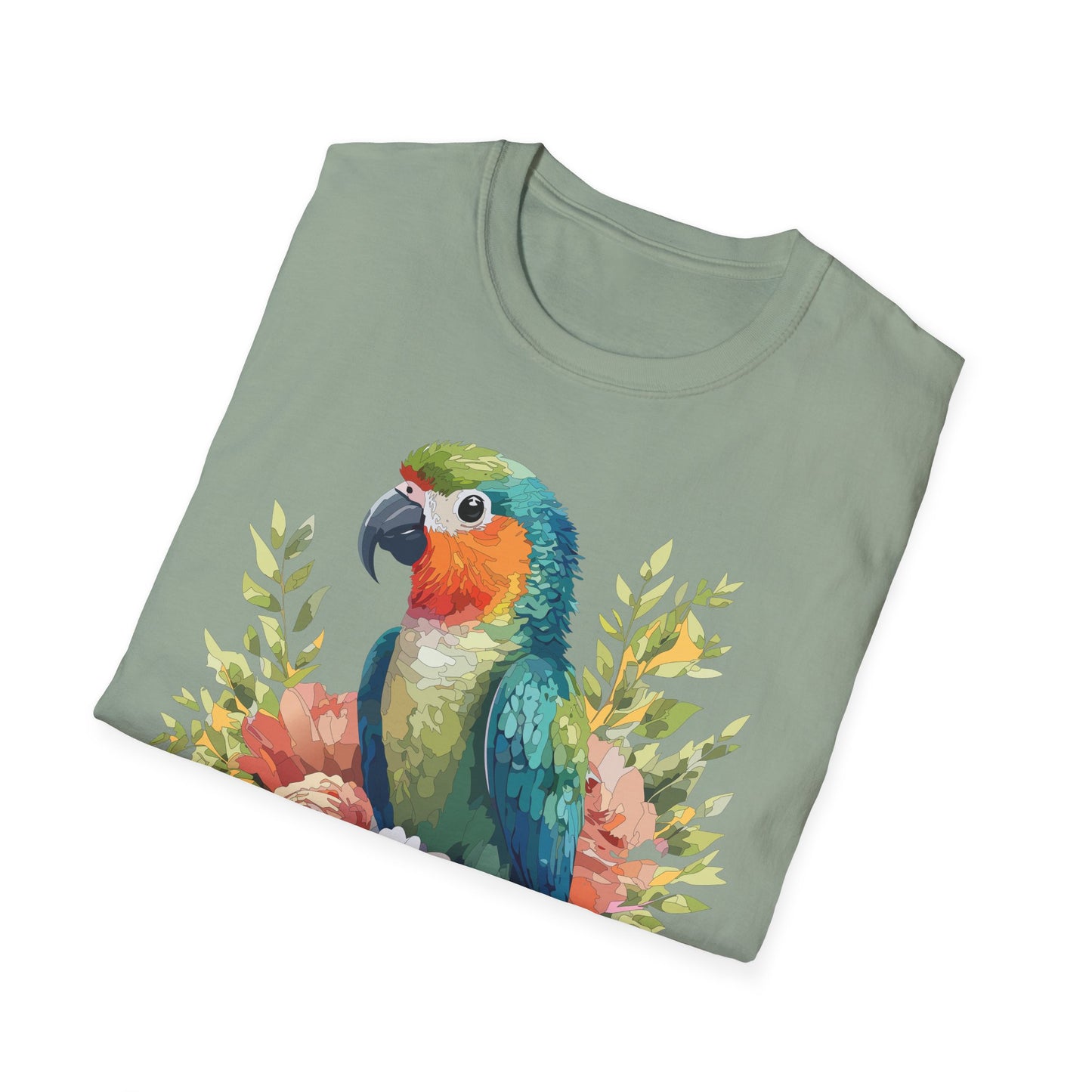 Bird T-Shirt, Floral Bird T Shirt, Shirt with Bird, Shirt with Animal