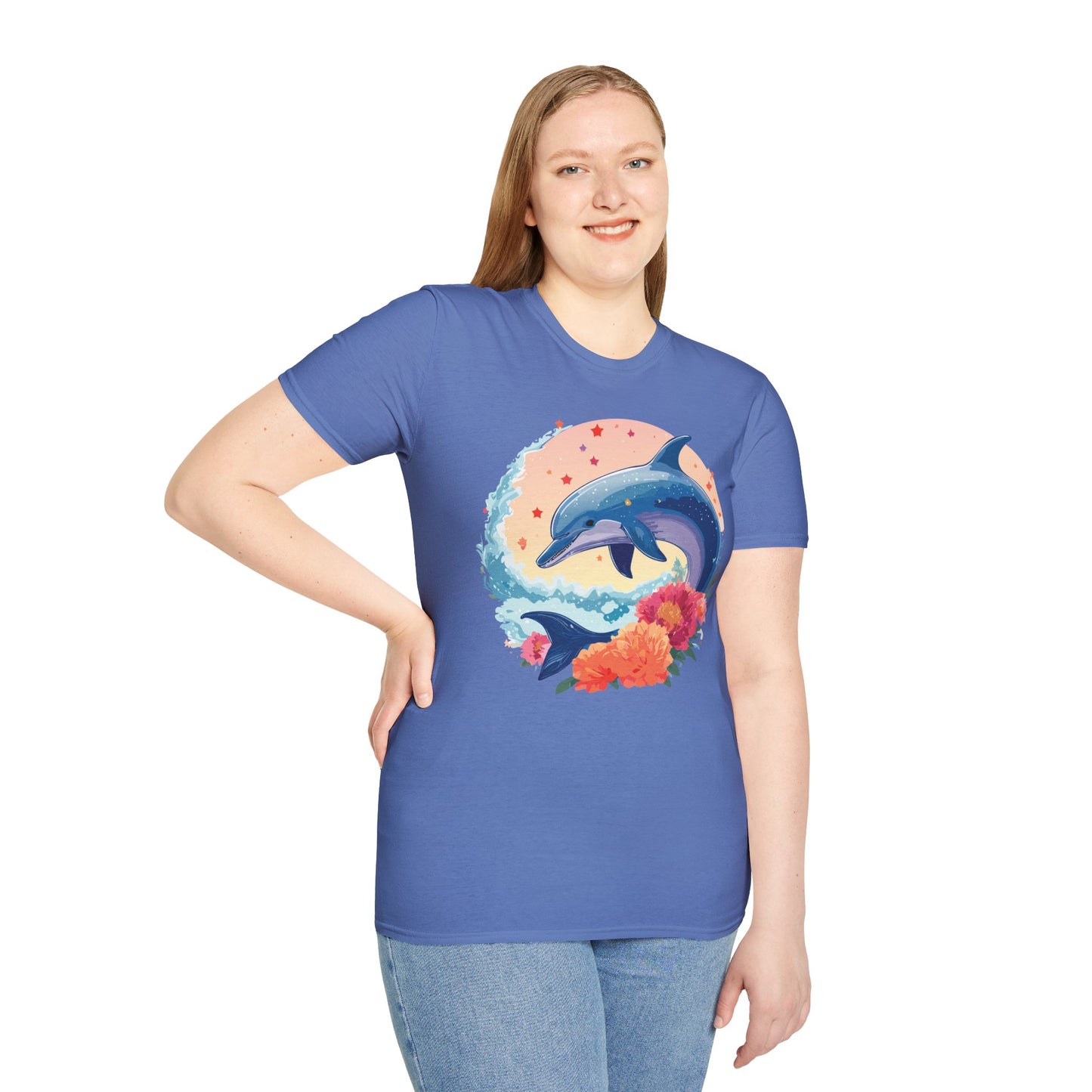 Dolphin Shirts, Shirt with Dolphin, Fish Tee Shirt, Animal Shirt