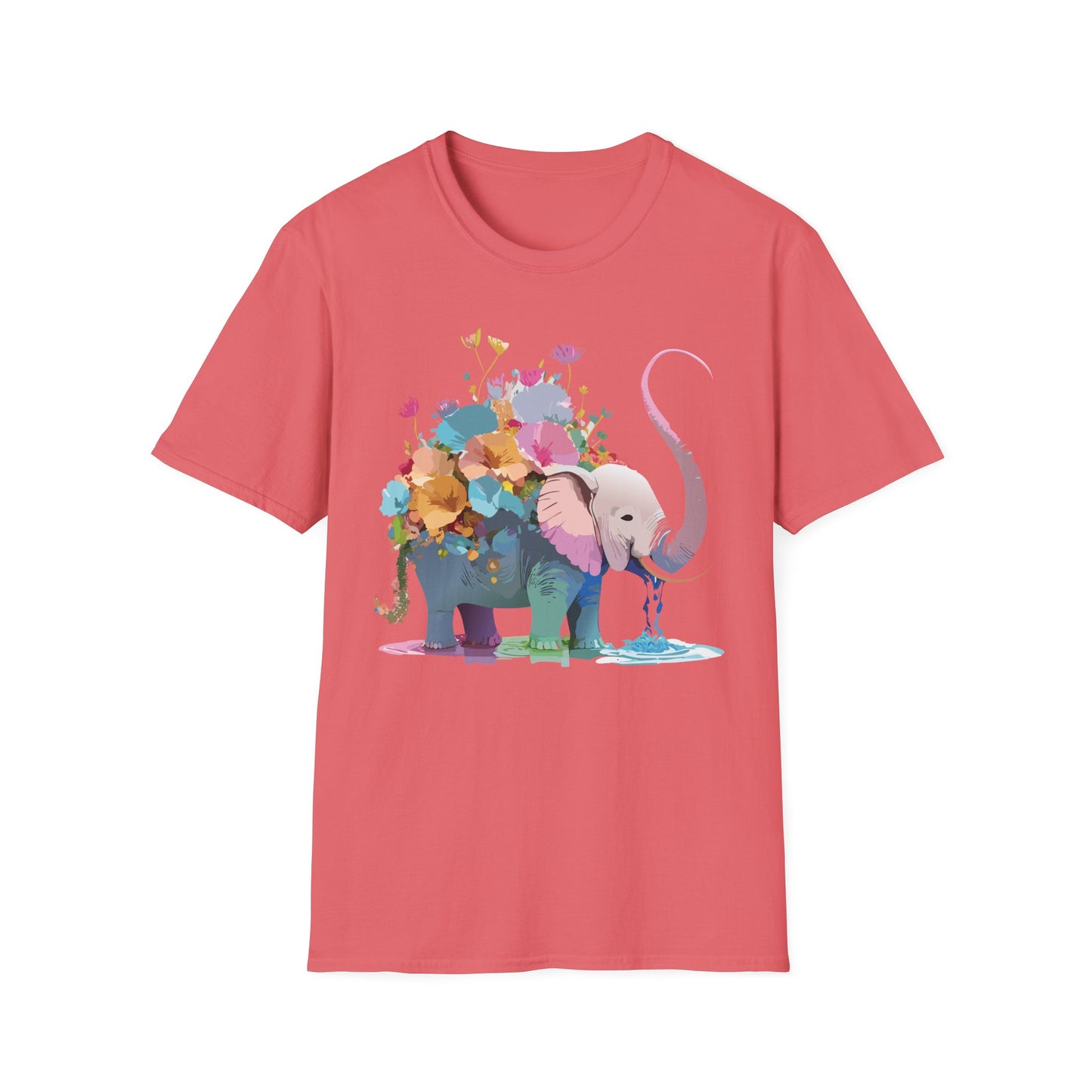 Elephant Shirt, T Shirt with Elephant, Elephant on T Shirt, T Shirt with Animation, Animals Tee Shirt