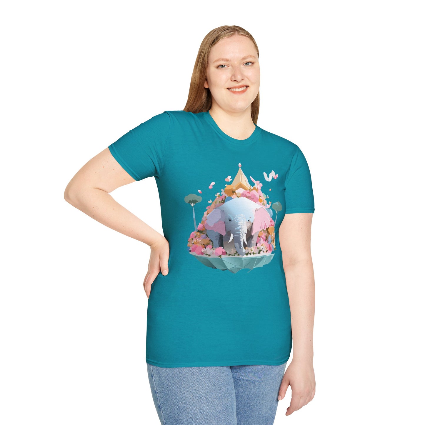 Elephant Shirt, T Shirt with Elephant, Elephant on T Shirt, T Shirt with Animation, Animals Tee Shirt