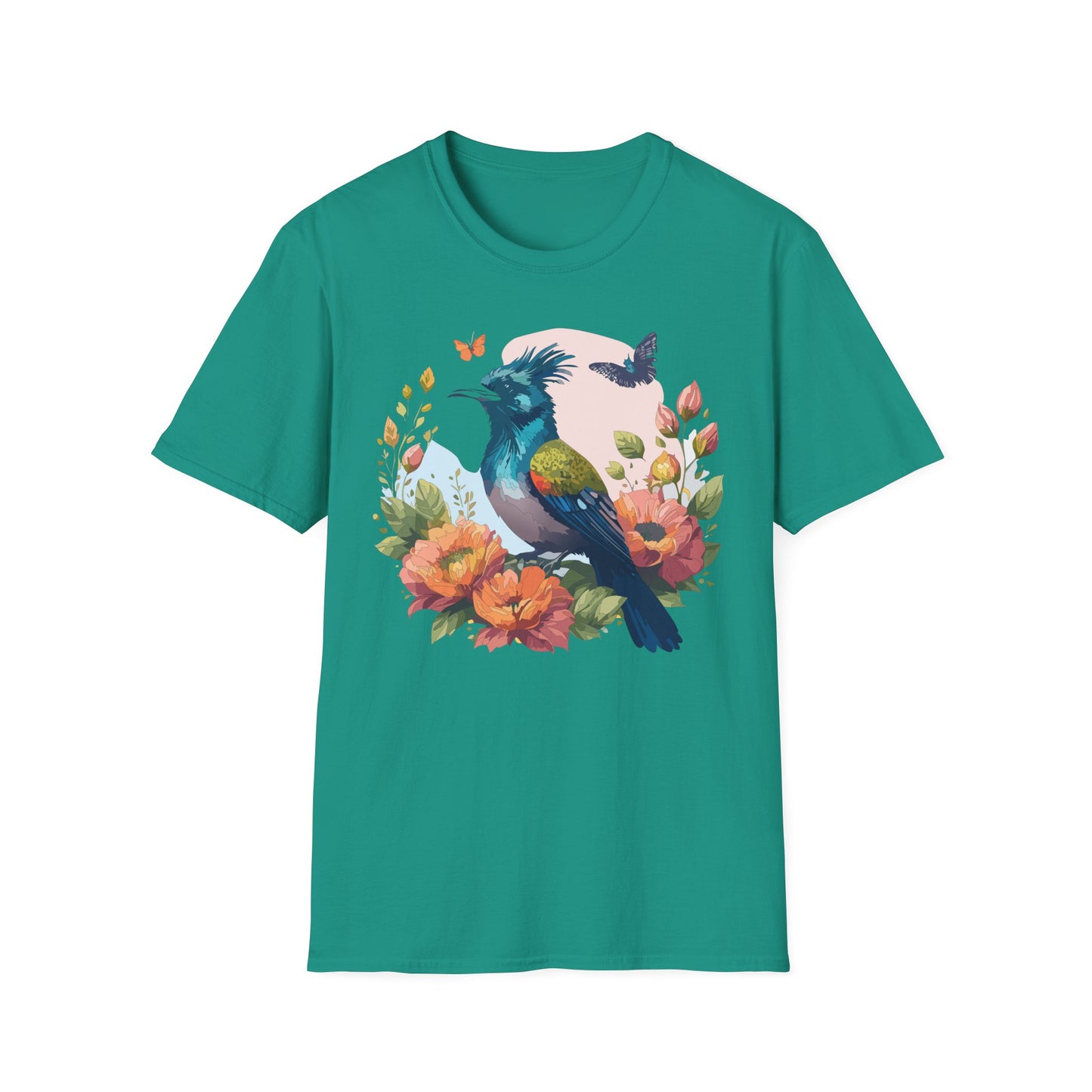Bird T-Shirt, Floral Bird T Shirt, Shirt with Bird, Shirt with Animal