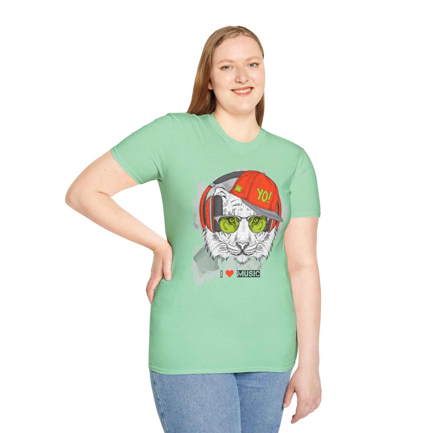 I love Music Animals Shirts, Shirt with Animals, Animals with Headphones Shirt