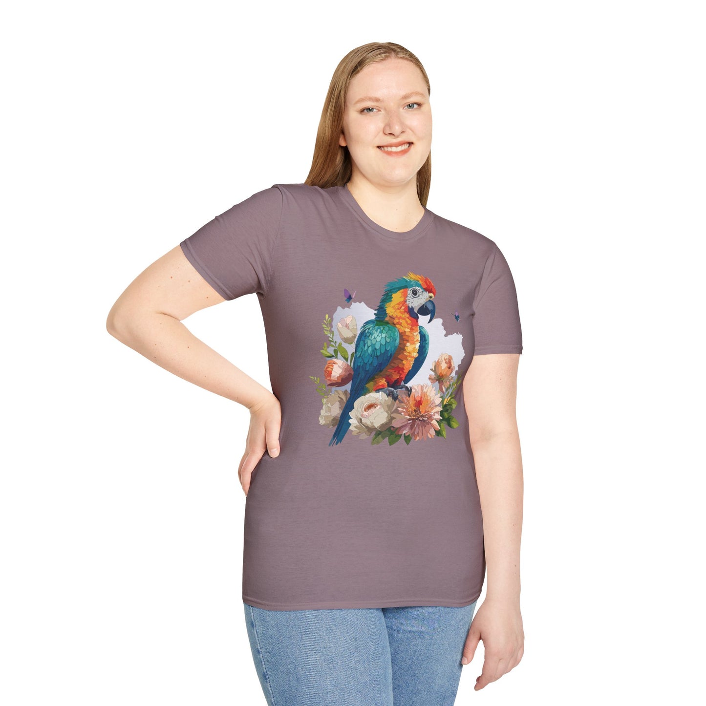 Bird T-Shirt, Floral Bird T Shirt, Shirt with Bird, Shirt with Animal
