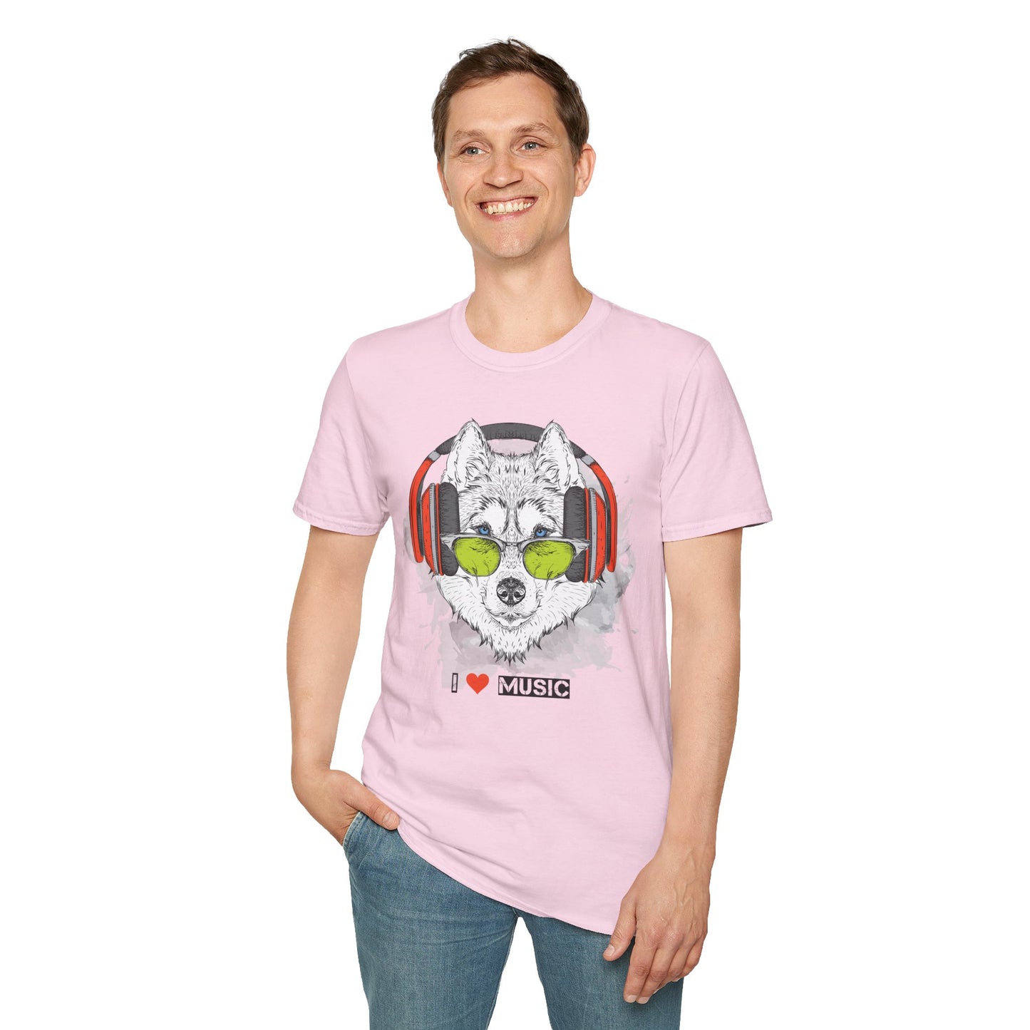 I love Music Animals Shirts, Shirt with Animals, Animals with Headphones Shirt