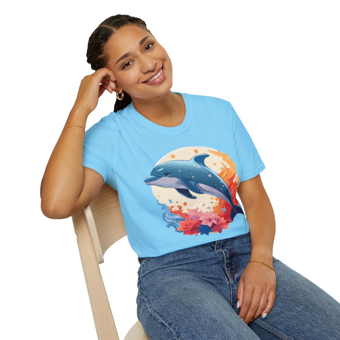 Dolphin Shirts, Shirt with Dolphin, Fish Tee Shirt, Animal Shirt