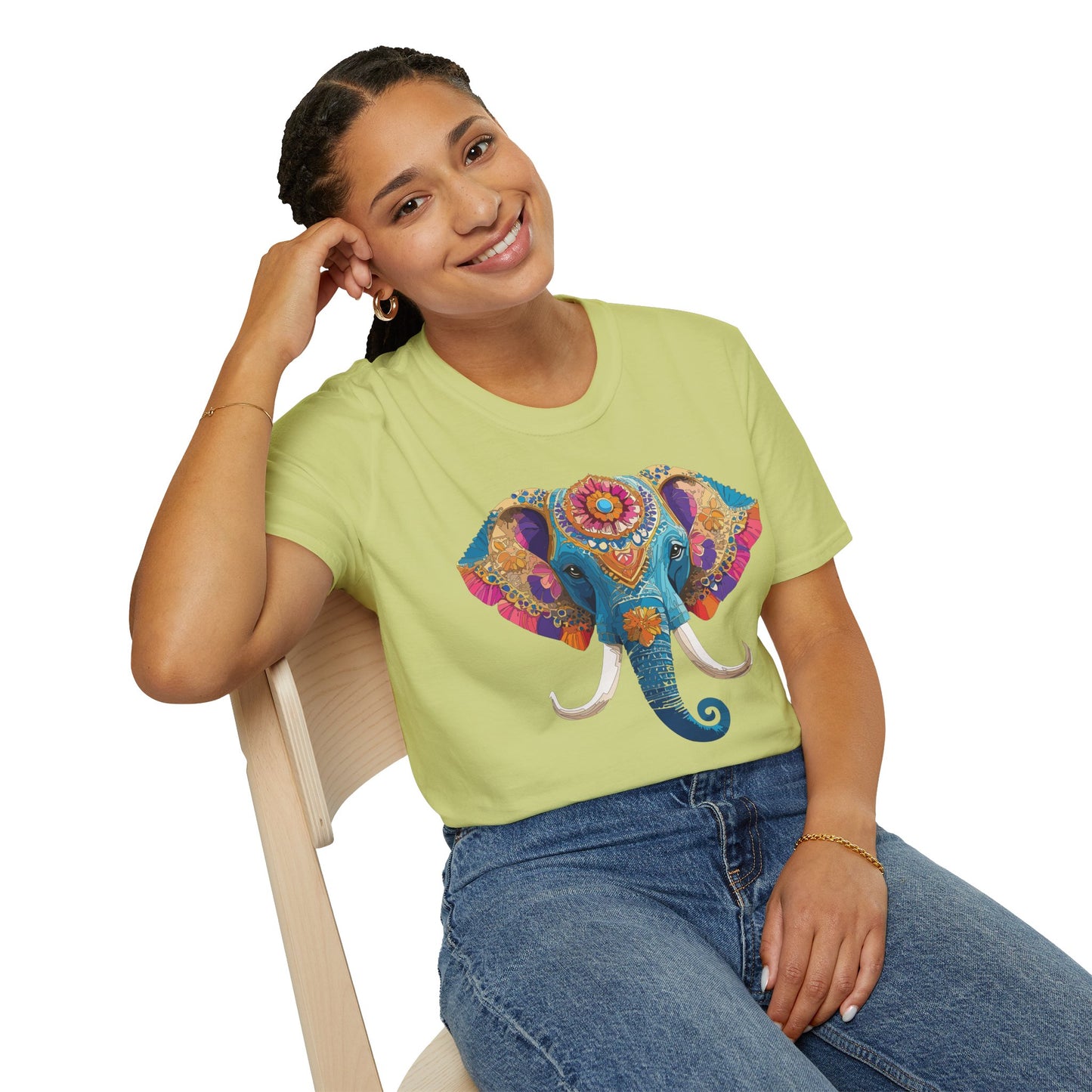 Elephant Shirt, T Shirt with Elephant, Elephant on T Shirt, T Shirt with Animation, Animals Tee Shirt