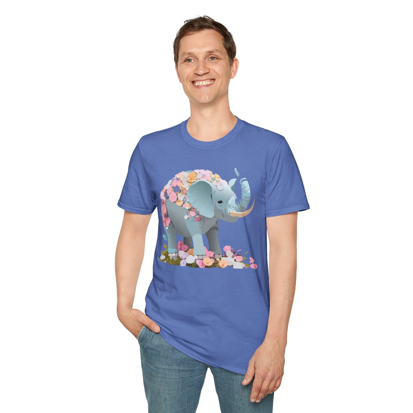 Elephant Shirt, T Shirt with Elephant, Elephant on T Shirt, T Shirt with Animation, Animals Tee Shirt