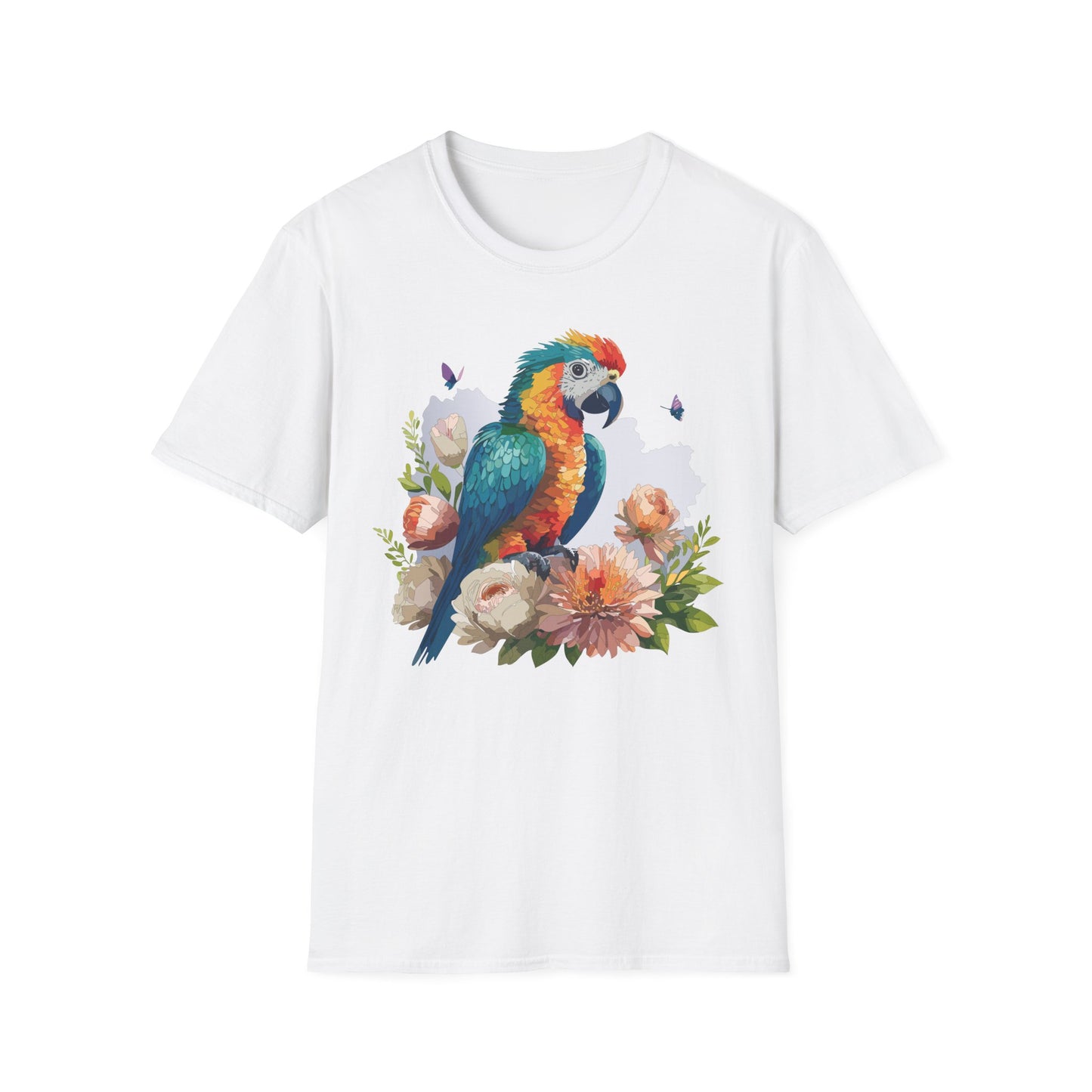 Bird T-Shirt, Floral Bird T Shirt, Shirt with Bird, Shirt with Animal
