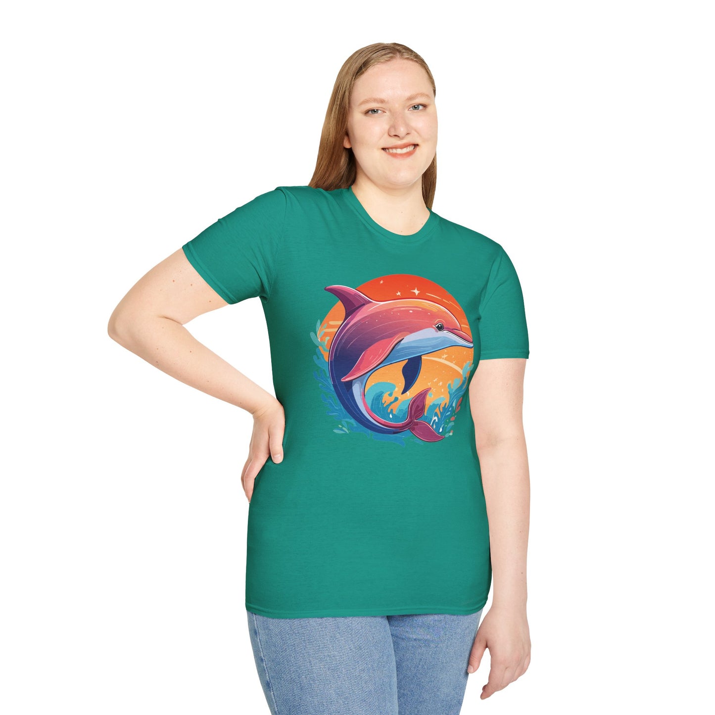 Dolphin Shirts, Shirt with Dolphin, Fish Tee Shirt, Animal Shirt