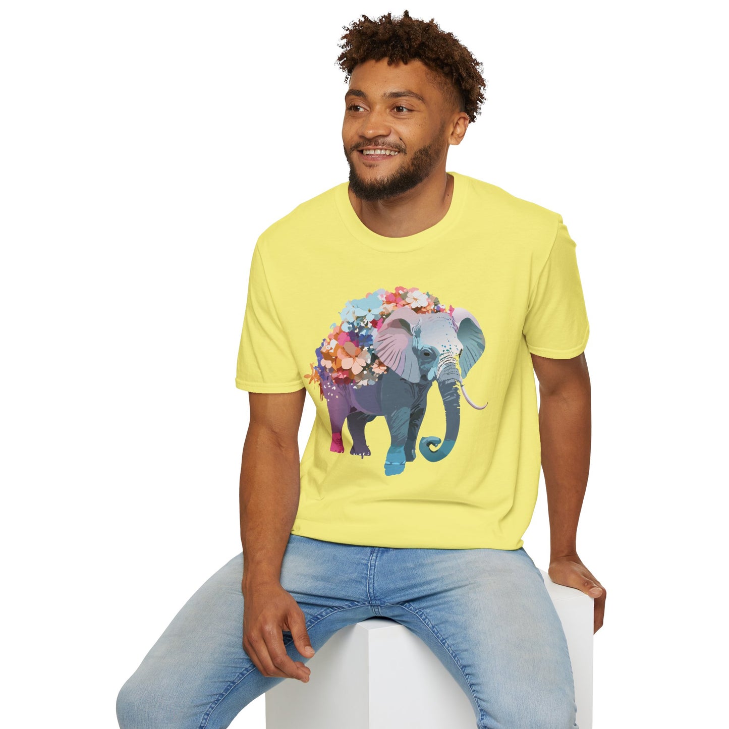 Elephant Shirt, T Shirt with Elephant, Elephant on T Shirt, T Shirt with Animation, Animals Tee Shirt