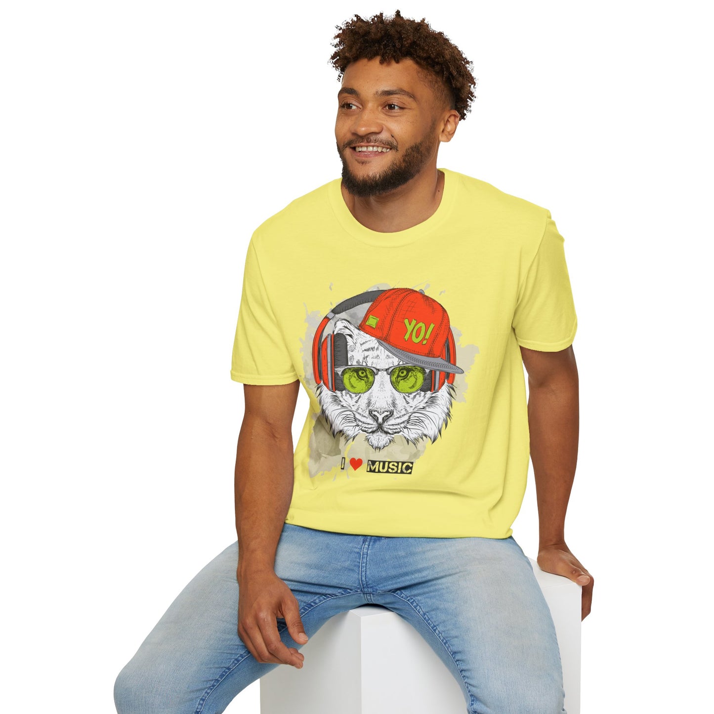 I love Music Animals Shirts, Shirt with Animals, Animals with Headphones Shirt
