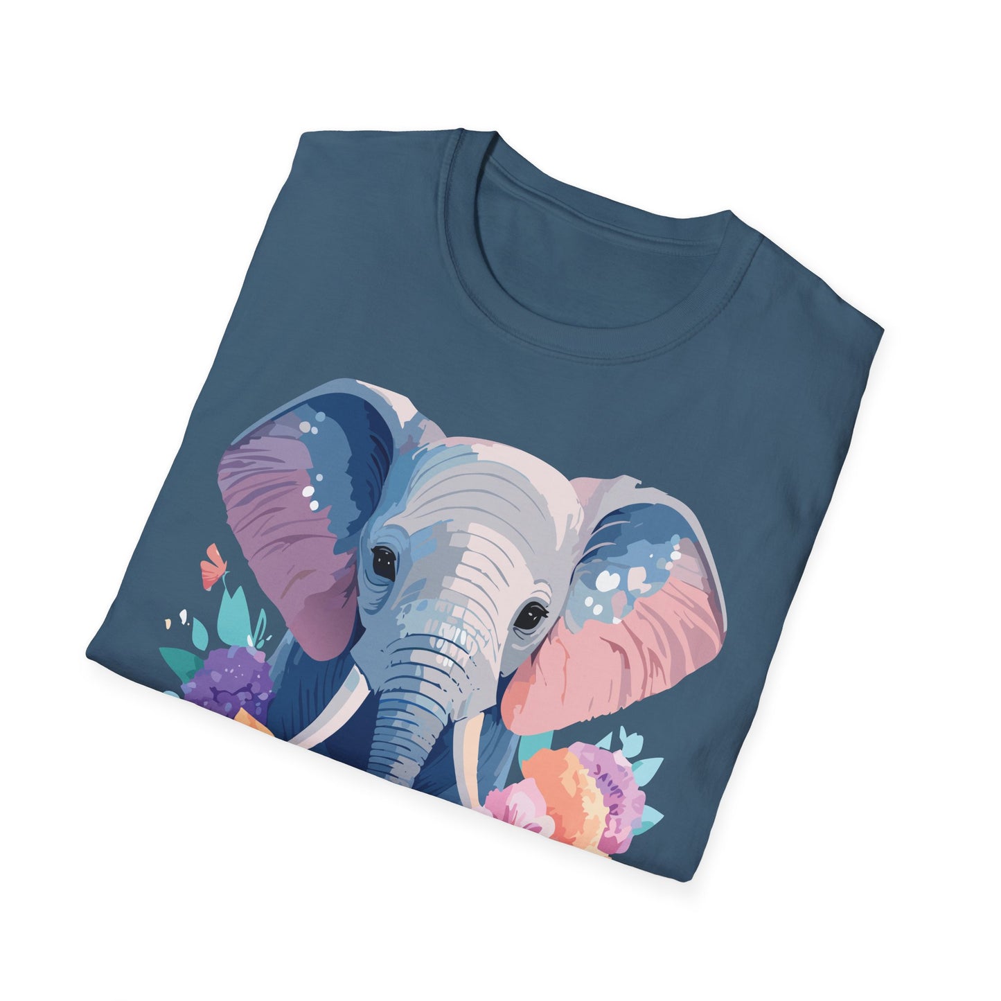 Elephant Shirt, T Shirt with Elephant, Elephant on T Shirt, T Shirt with Animation, Animals Tee Shirt