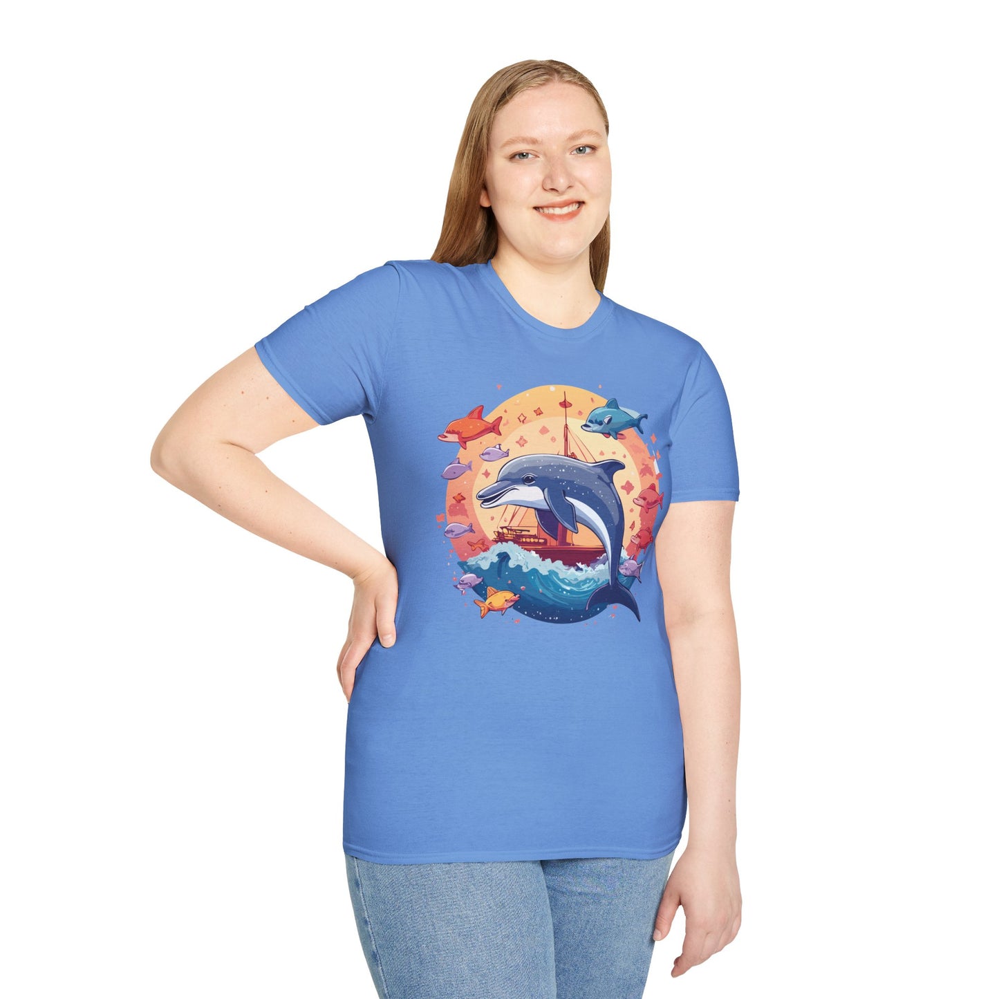Dolphin Shirts, Shirt with Dolphin, Fish Tee Shirt, Animal Shirt
