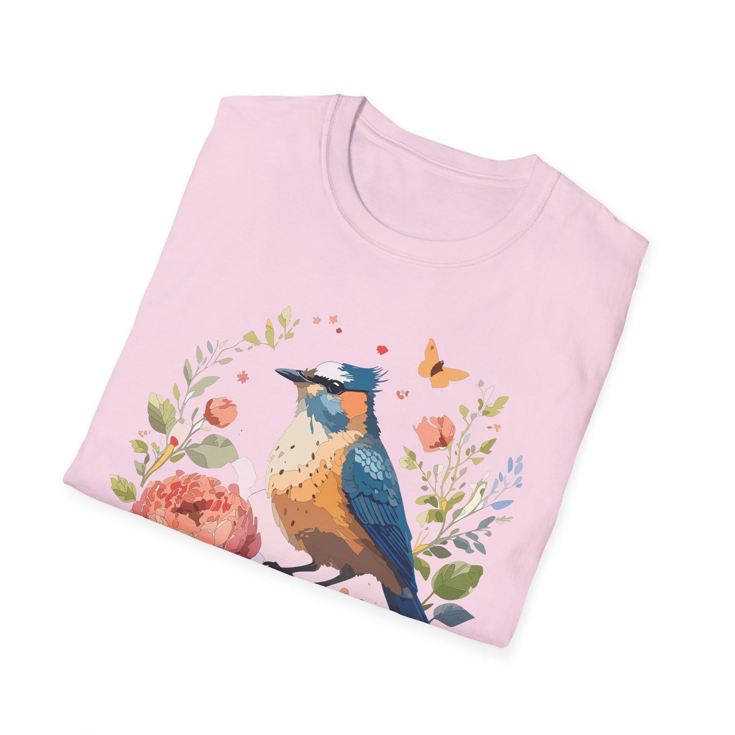 Bird T-Shirt, Floral Bird T Shirt, Shirt with Bird, Shirt with Animal